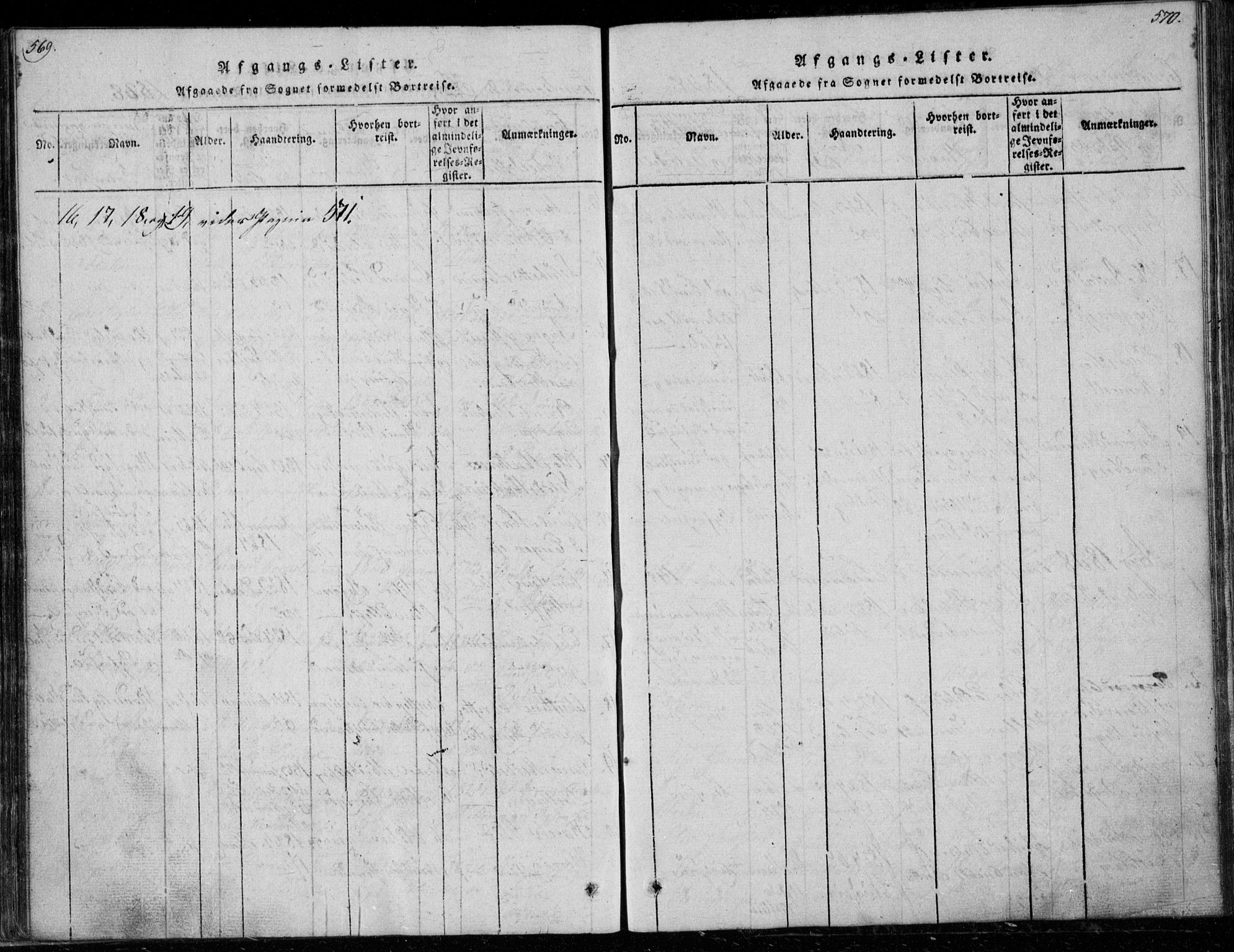 Modum kirkebøker, AV/SAKO-A-234/G/Ga/L0003: Klokkerbok nr. I 3, 1832-1842, s. 569-570