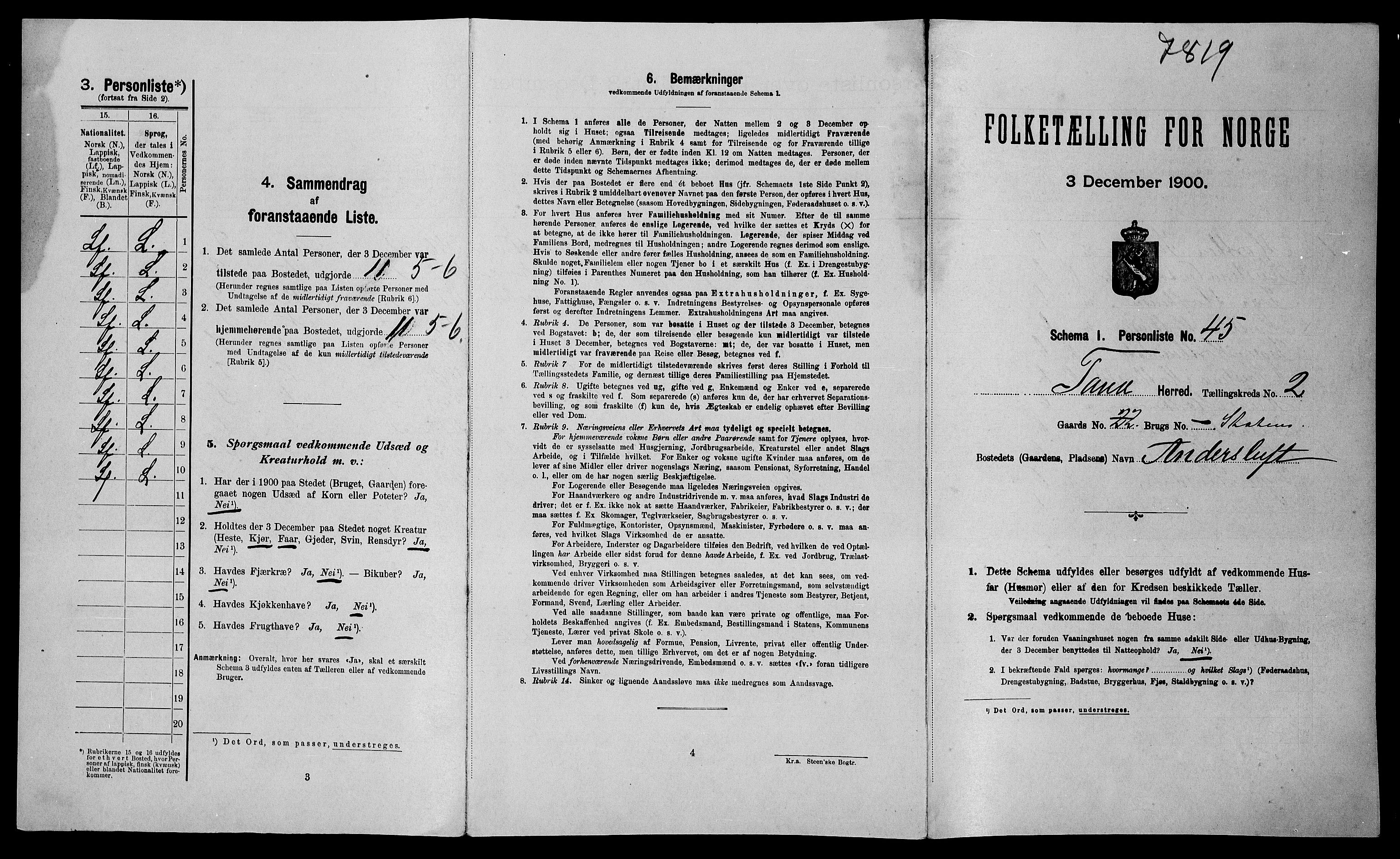 SATØ, Folketelling 1900 for 2025 Tana herred, 1900, s. 340
