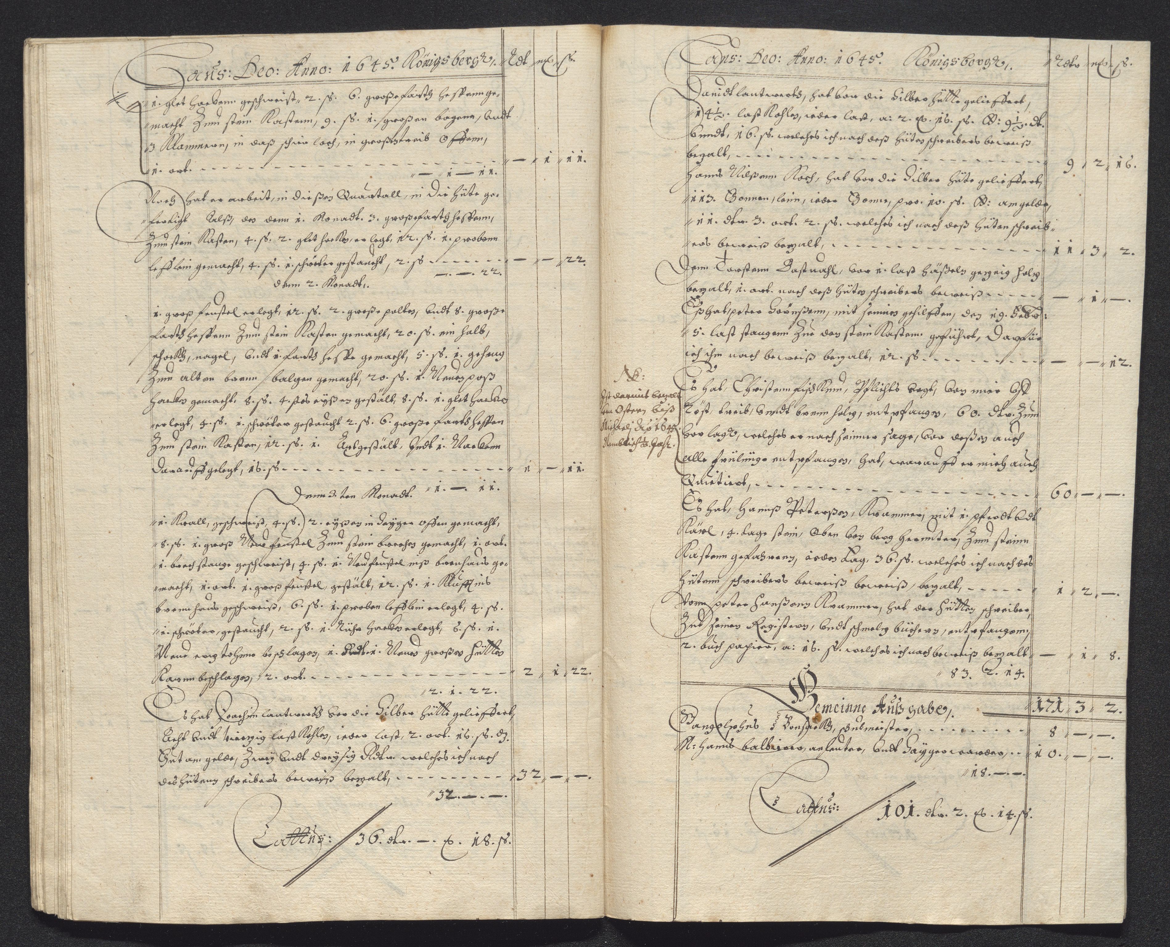 Kongsberg Sølvverk 1623-1816, AV/SAKO-EA-3135/001/D/Dc/Dcd/L0020: Utgiftsregnskap for gruver m.m., 1643-1645, s. 474