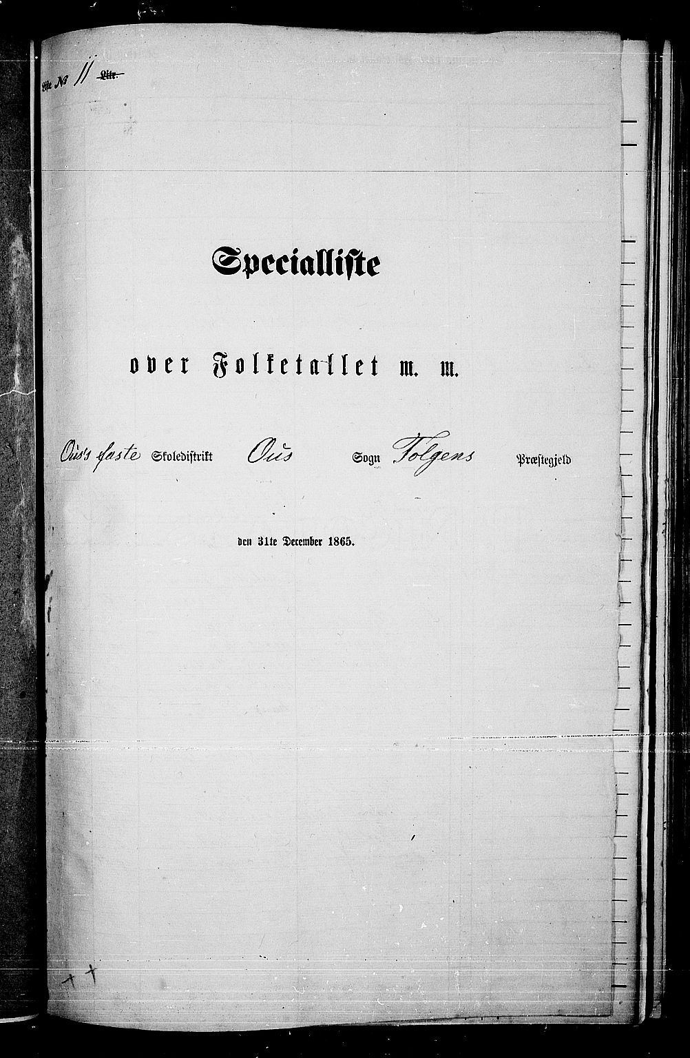 RA, Folketelling 1865 for 0436P Tolga prestegjeld, 1865, s. 140