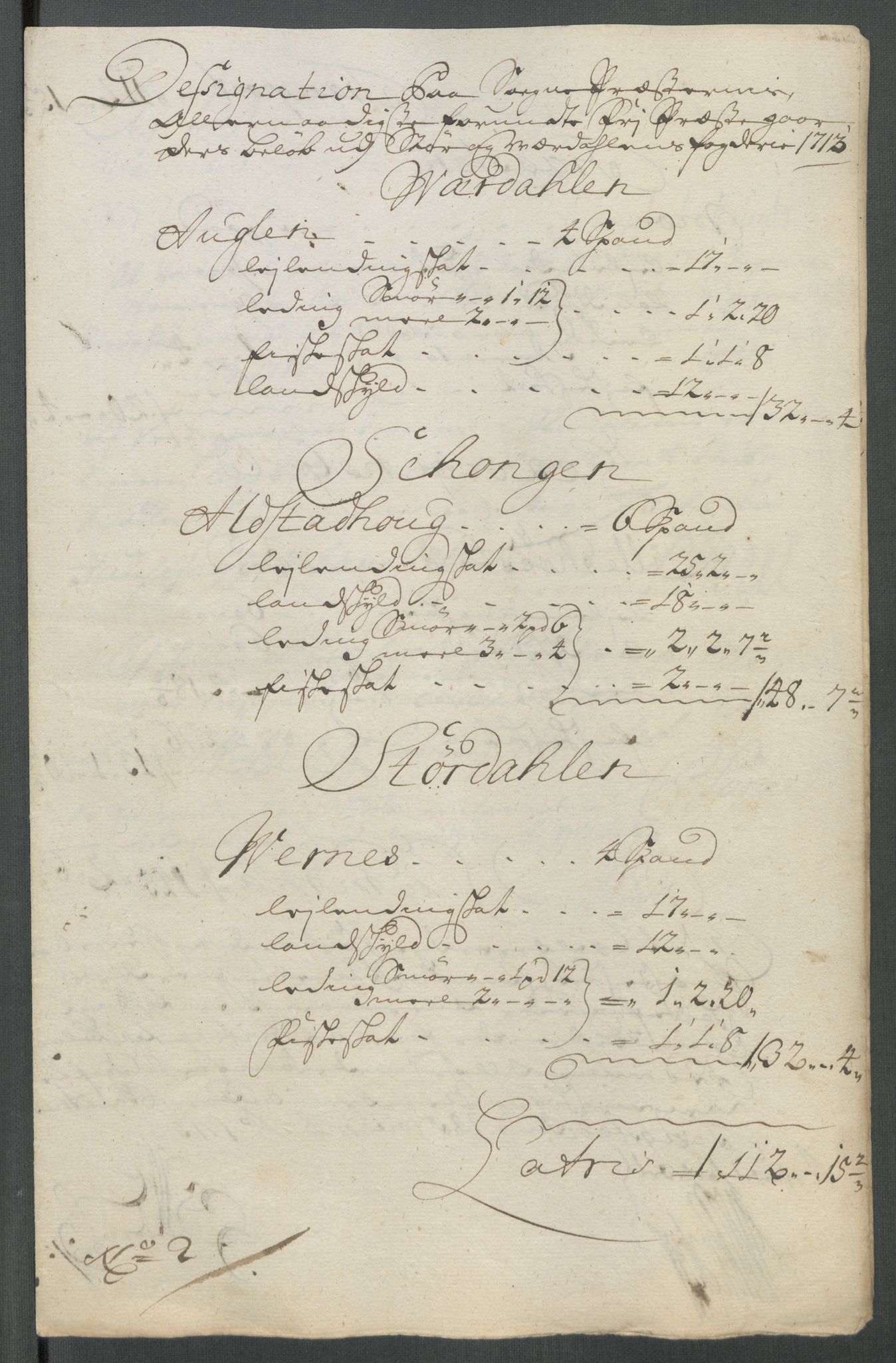 Rentekammeret inntil 1814, Reviderte regnskaper, Fogderegnskap, RA/EA-4092/R62/L4203: Fogderegnskap Stjørdal og Verdal, 1713, s. 253