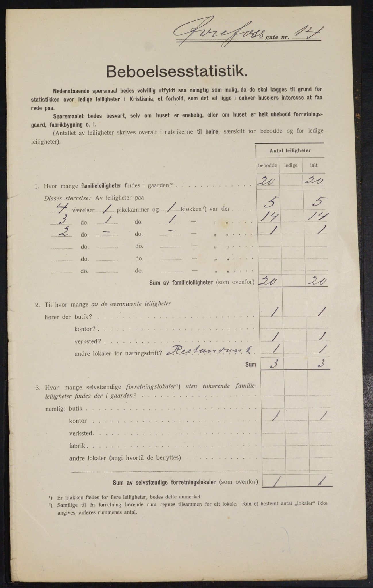 OBA, Kommunal folketelling 1.2.1912 for Kristiania, 1912, s. 129763