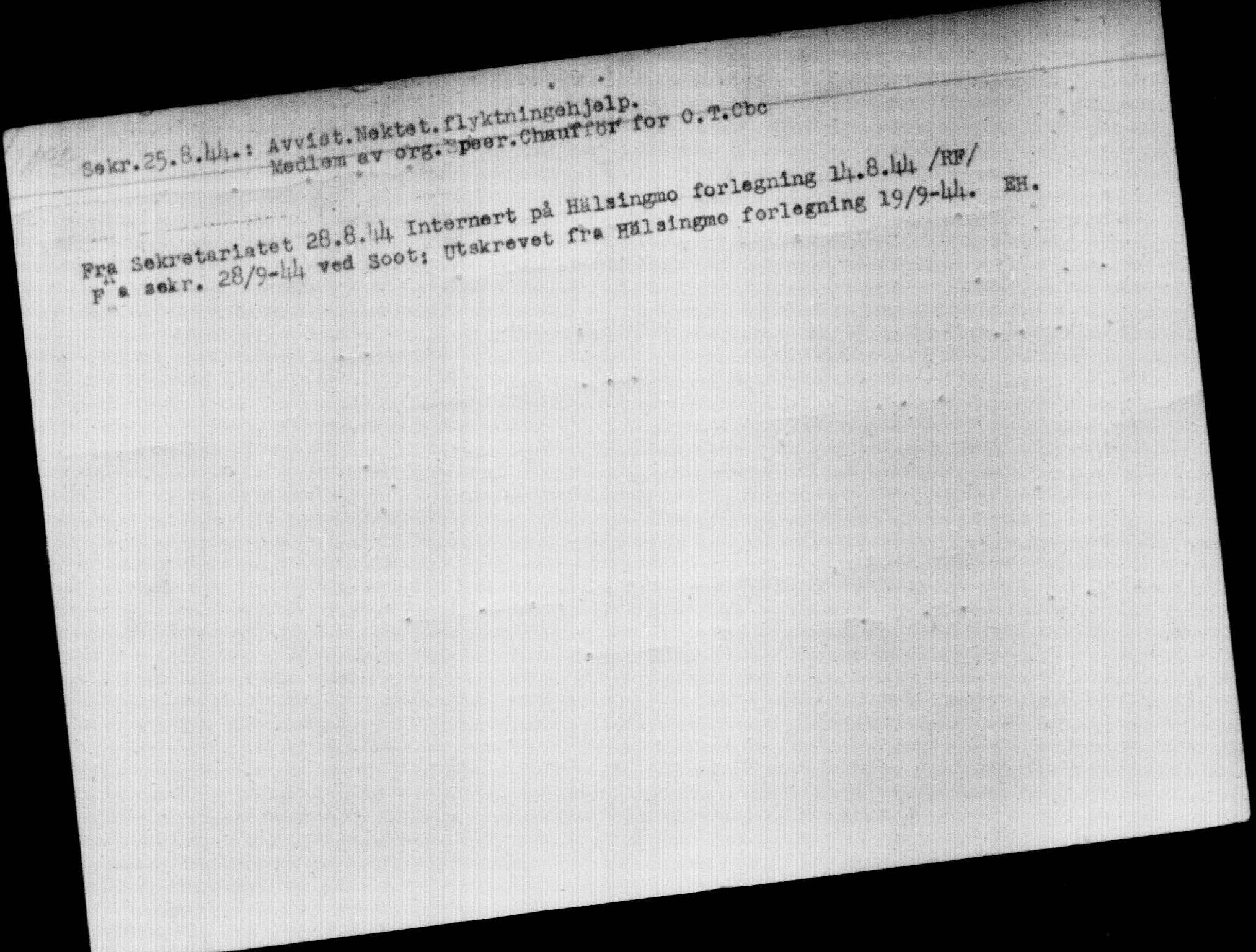 Utenriksstasjonene, Legasjonen i Stockholm, Flyktningkontoret, AV/RA-S-6753/V/Va/L0012: Kjesäterkartoteket, flyktninger med registreringsnr. 28300-31566, 1940-1945, s. 1349