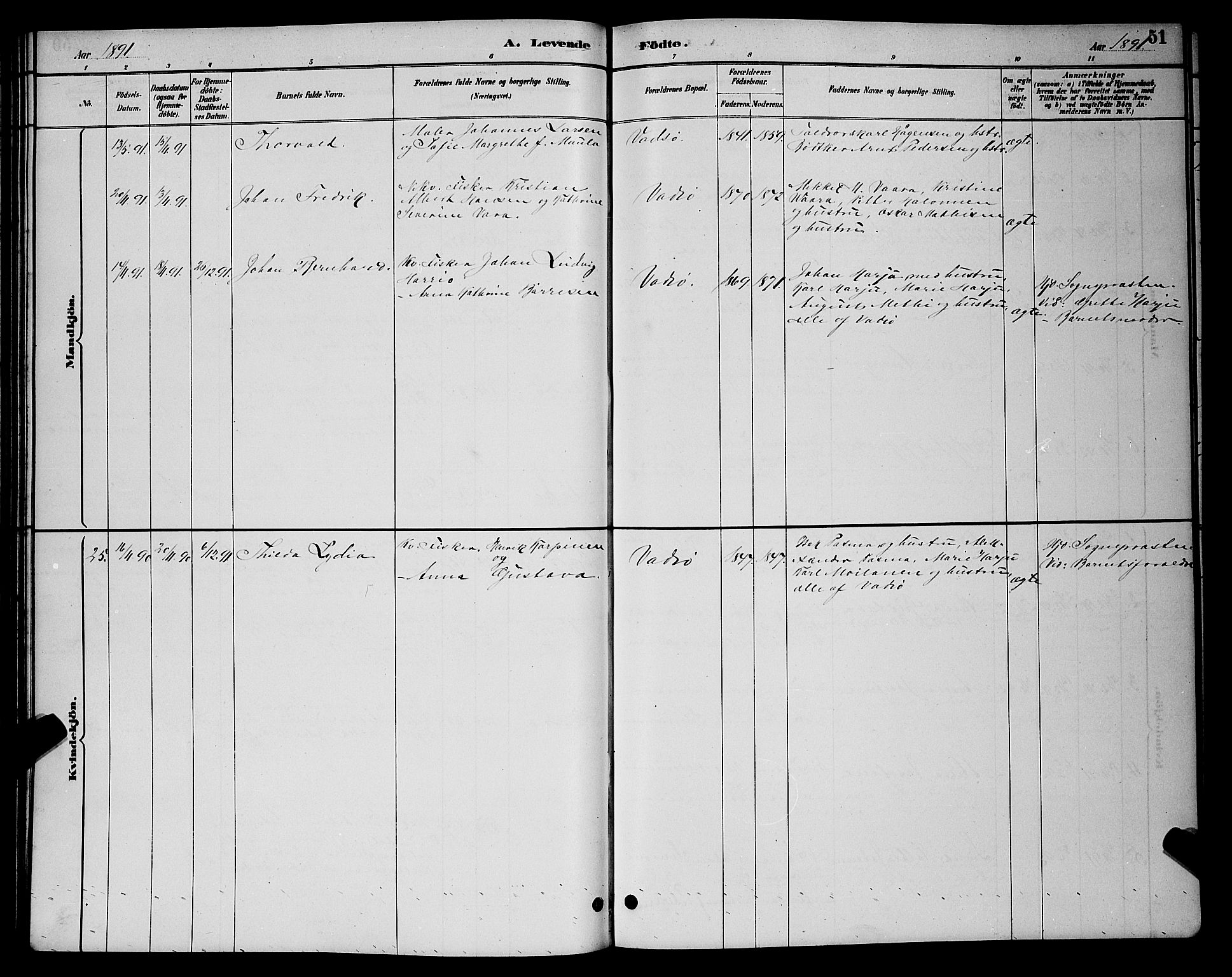 Vadsø sokneprestkontor, AV/SATØ-S-1325/H/Hb/L0004klokker: Klokkerbok nr. 4, 1885-1895, s. 51