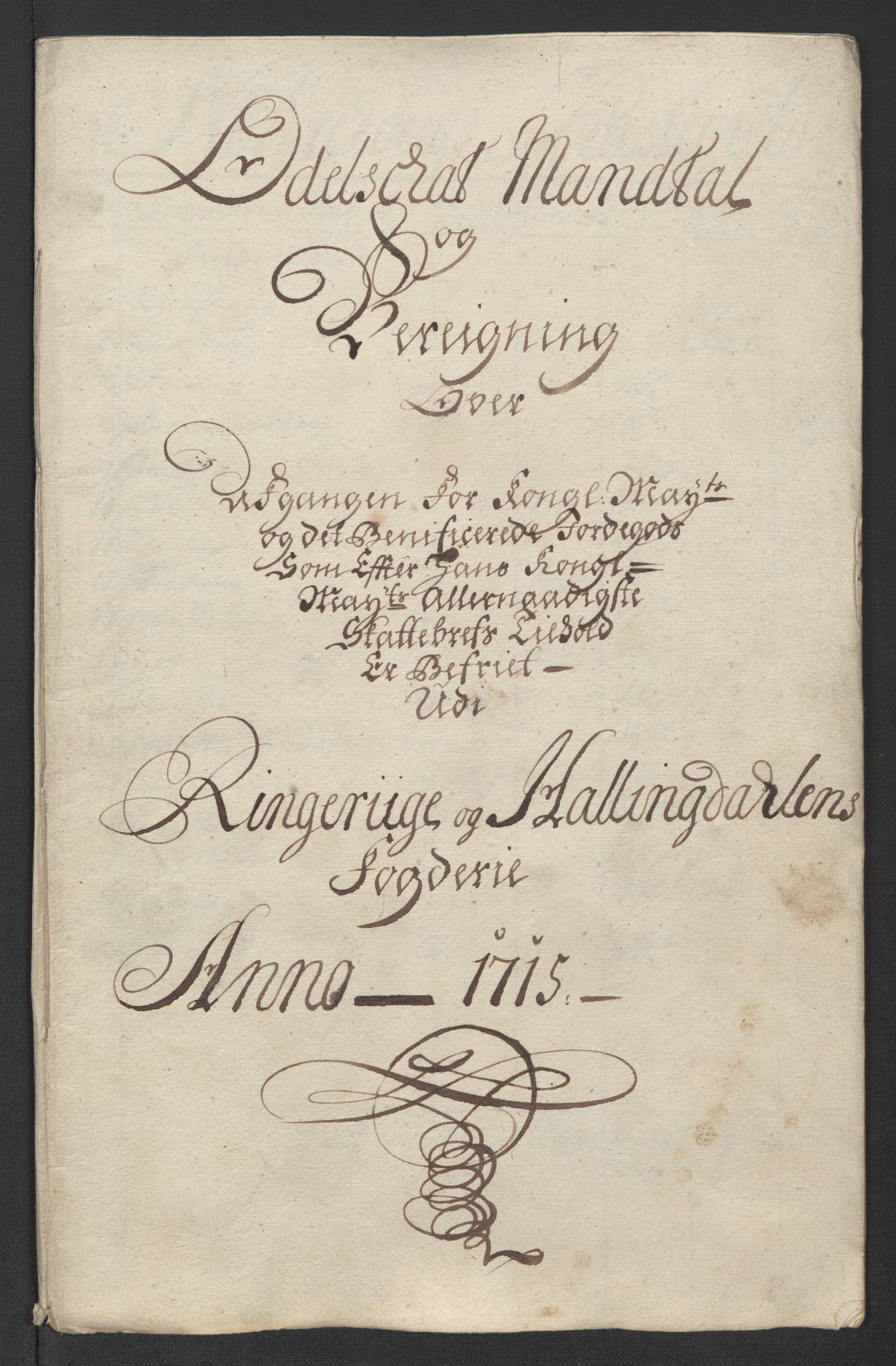 Rentekammeret inntil 1814, Reviderte regnskaper, Fogderegnskap, AV/RA-EA-4092/R23/L1473: Fogderegnskap Ringerike og Hallingdal, 1715, s. 273