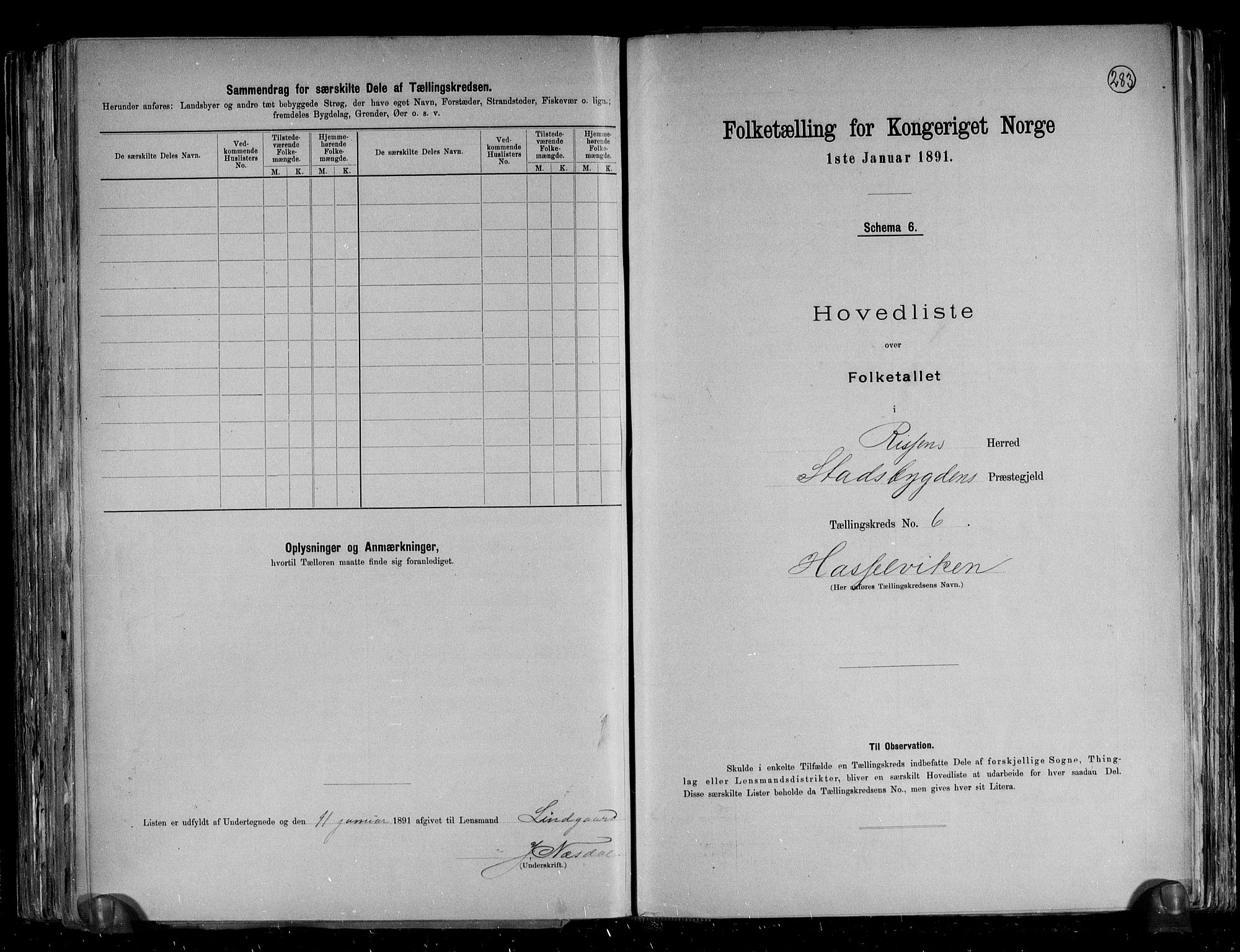 RA, Folketelling 1891 for 1624 Rissa herred, 1891, s. 17