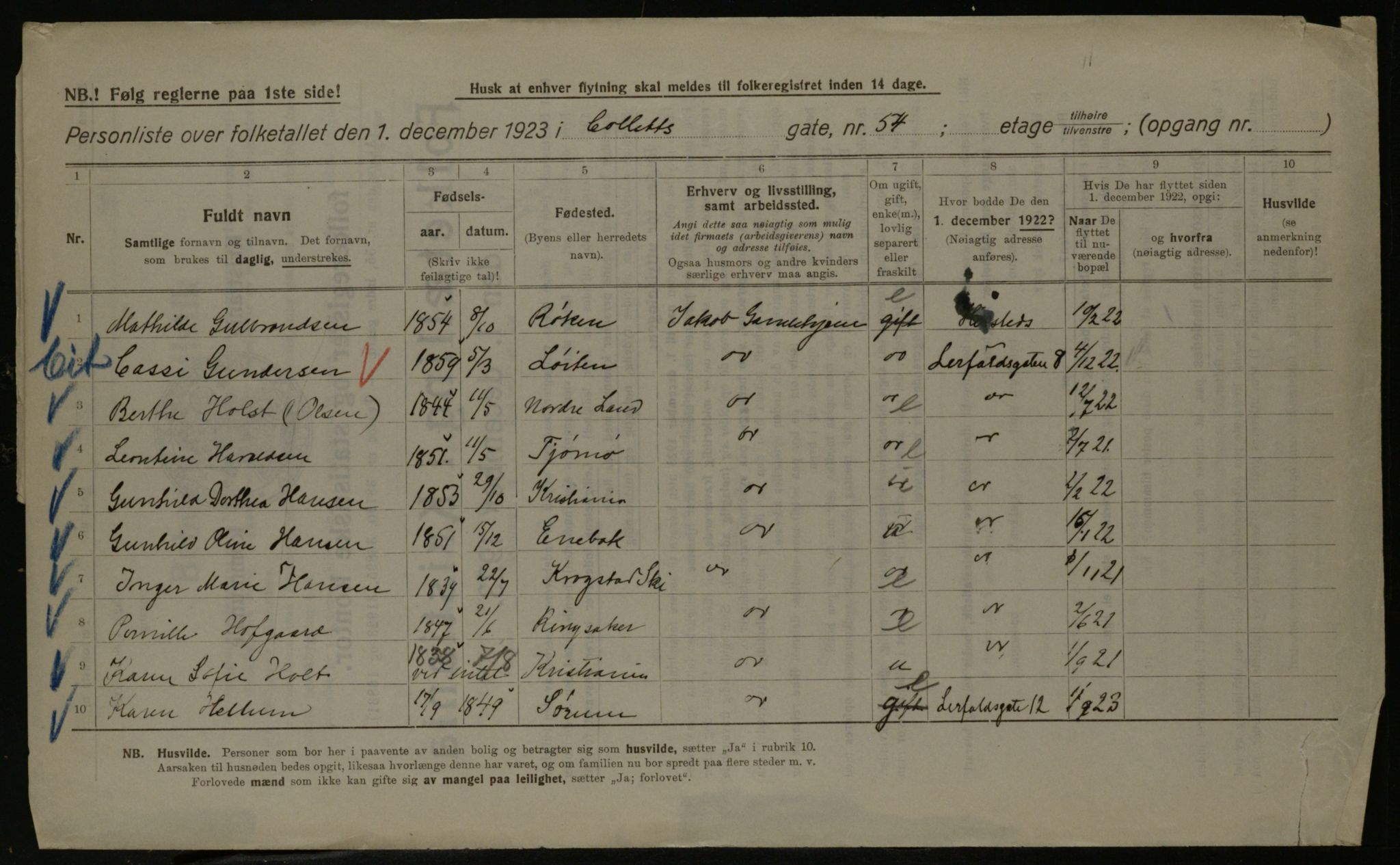 OBA, Kommunal folketelling 1.12.1923 for Kristiania, 1923, s. 15102