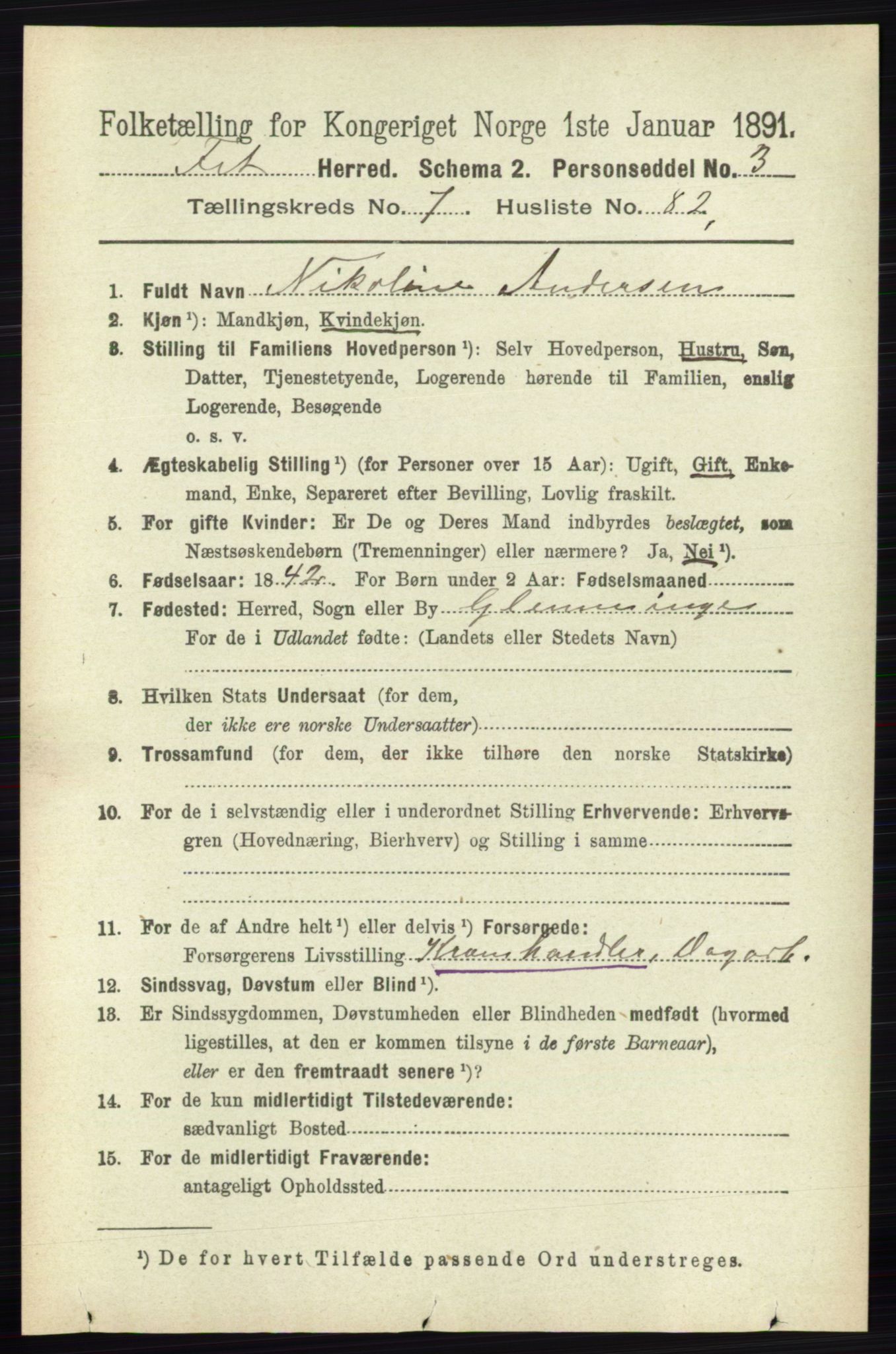 RA, Folketelling 1891 for 0227 Fet herred, 1891, s. 2932