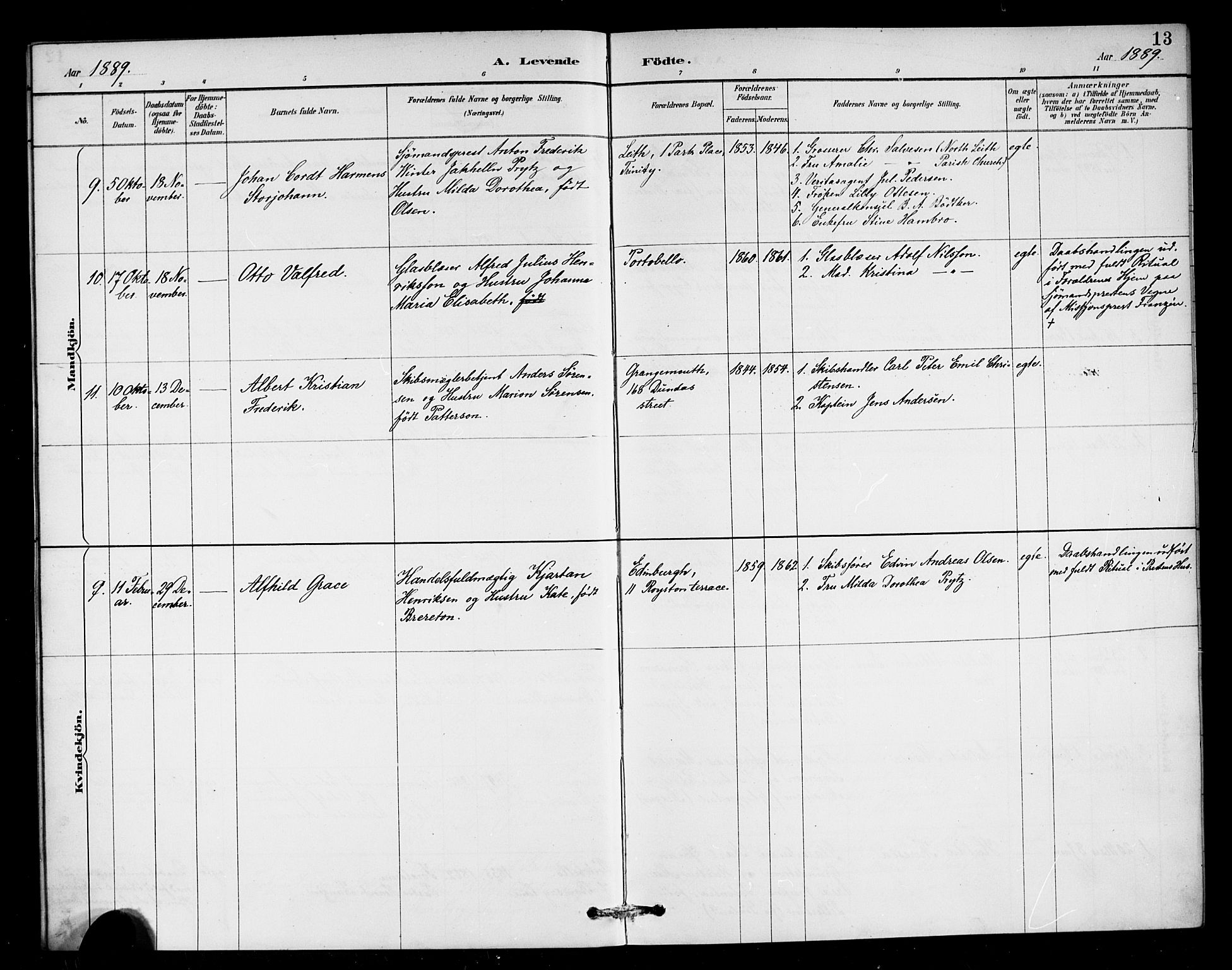 Den norske sjømannsmisjon i utlandet/Skotske havner (Leith, Glasgow), AV/SAB-SAB/PA-0100/H/Ha/Haa/L0003: Ministerialbok nr. A 3, 1887-1898, s. 13