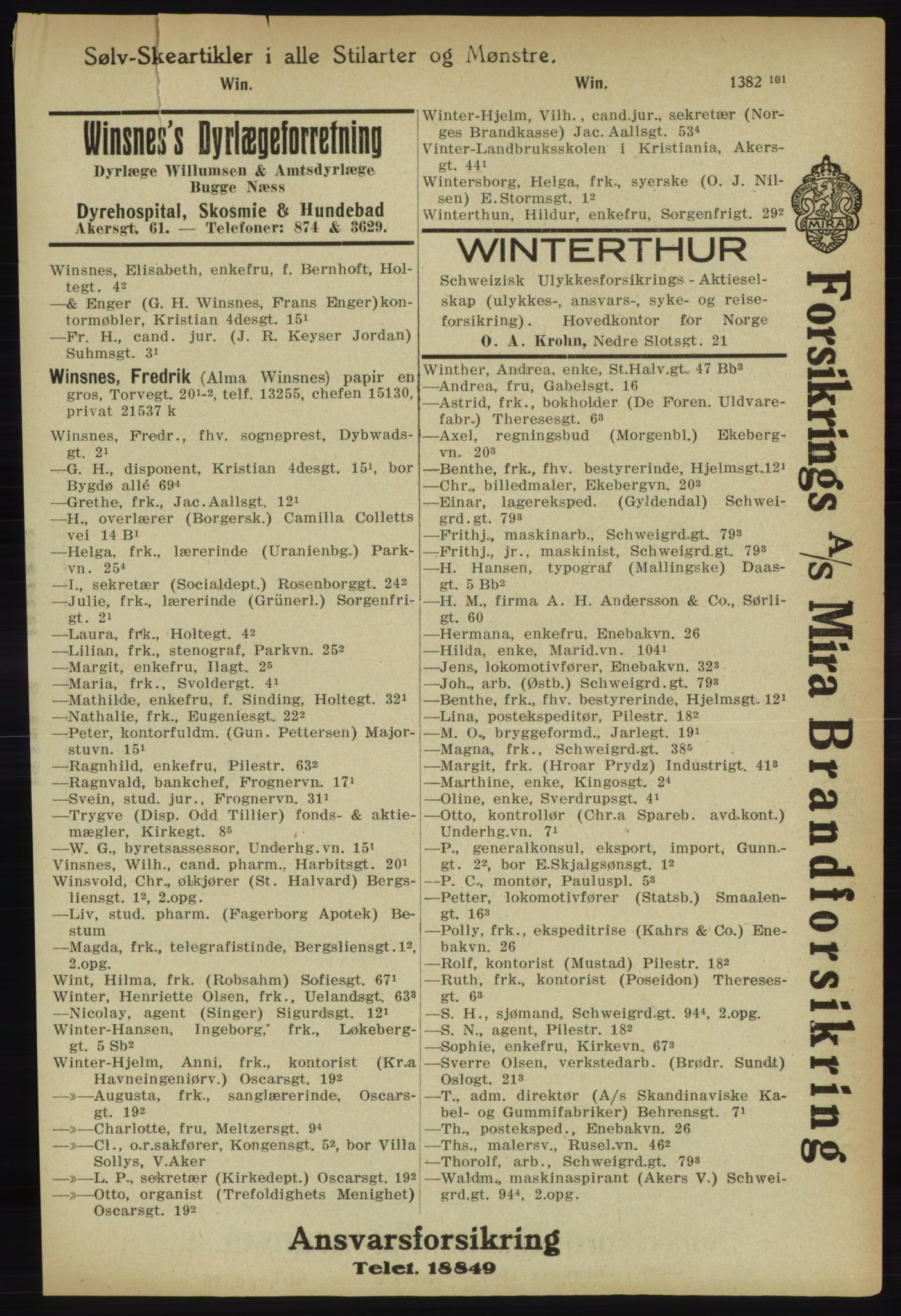 Kristiania/Oslo adressebok, PUBL/-, 1918, s. 1508