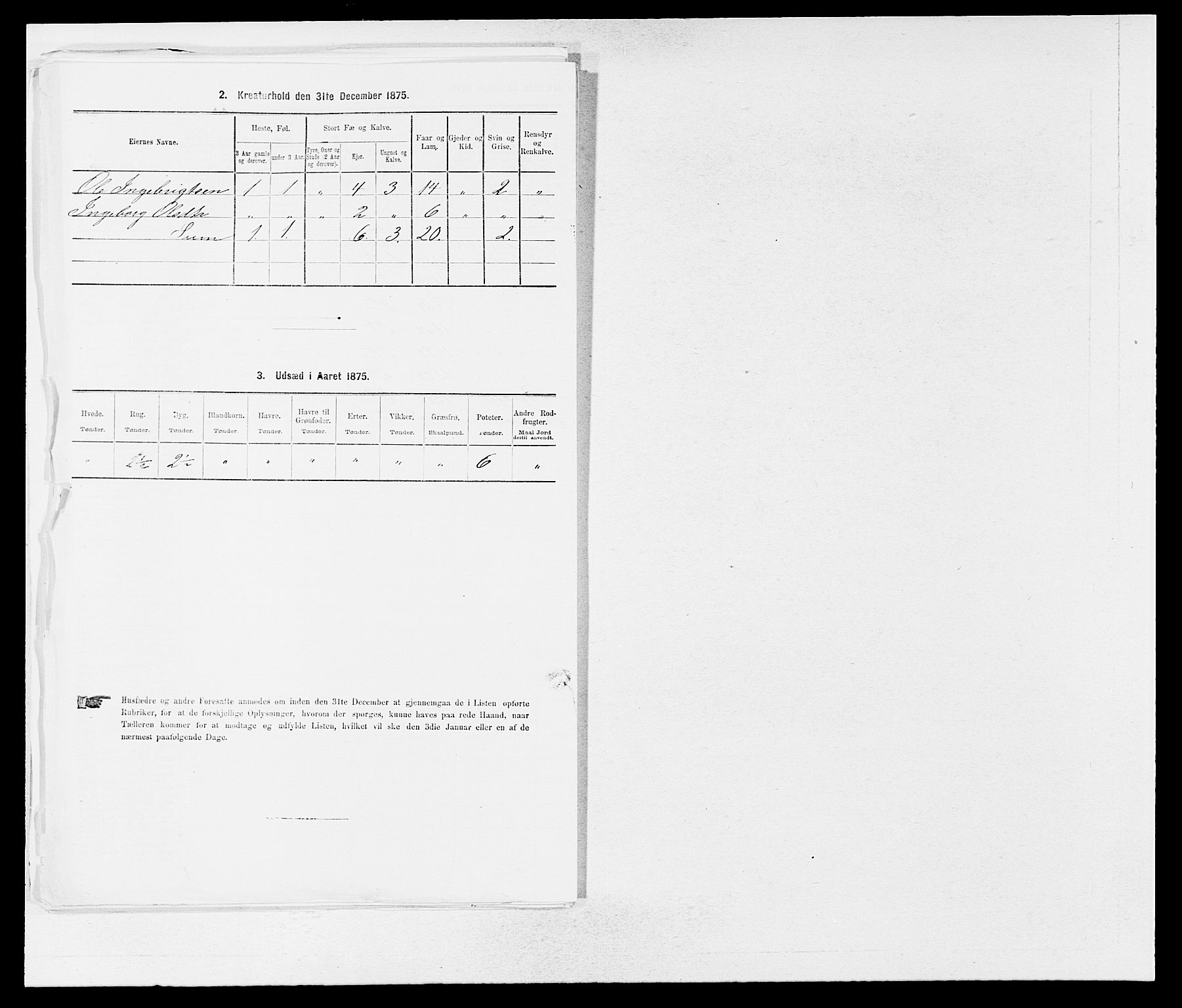 SAB, Folketelling 1875 for 1420P Sogndal prestegjeld, 1875, s. 296