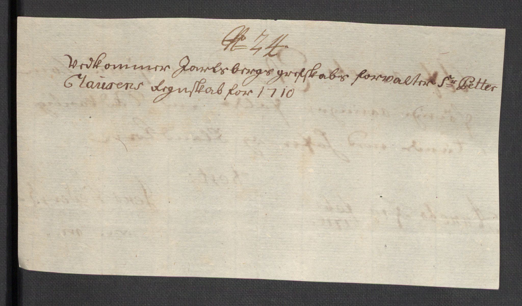 Rentekammeret inntil 1814, Reviderte regnskaper, Fogderegnskap, AV/RA-EA-4092/R32/L1875: Fogderegnskap Jarlsberg grevskap, 1710, s. 208