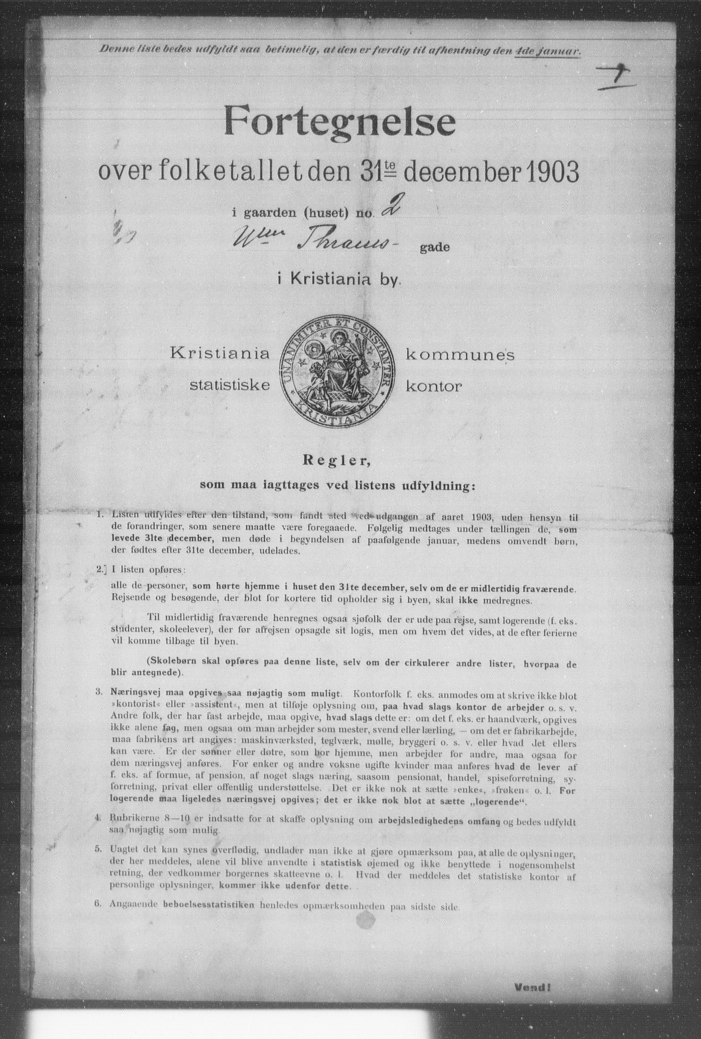 OBA, Kommunal folketelling 31.12.1903 for Kristiania kjøpstad, 1903, s. 24245