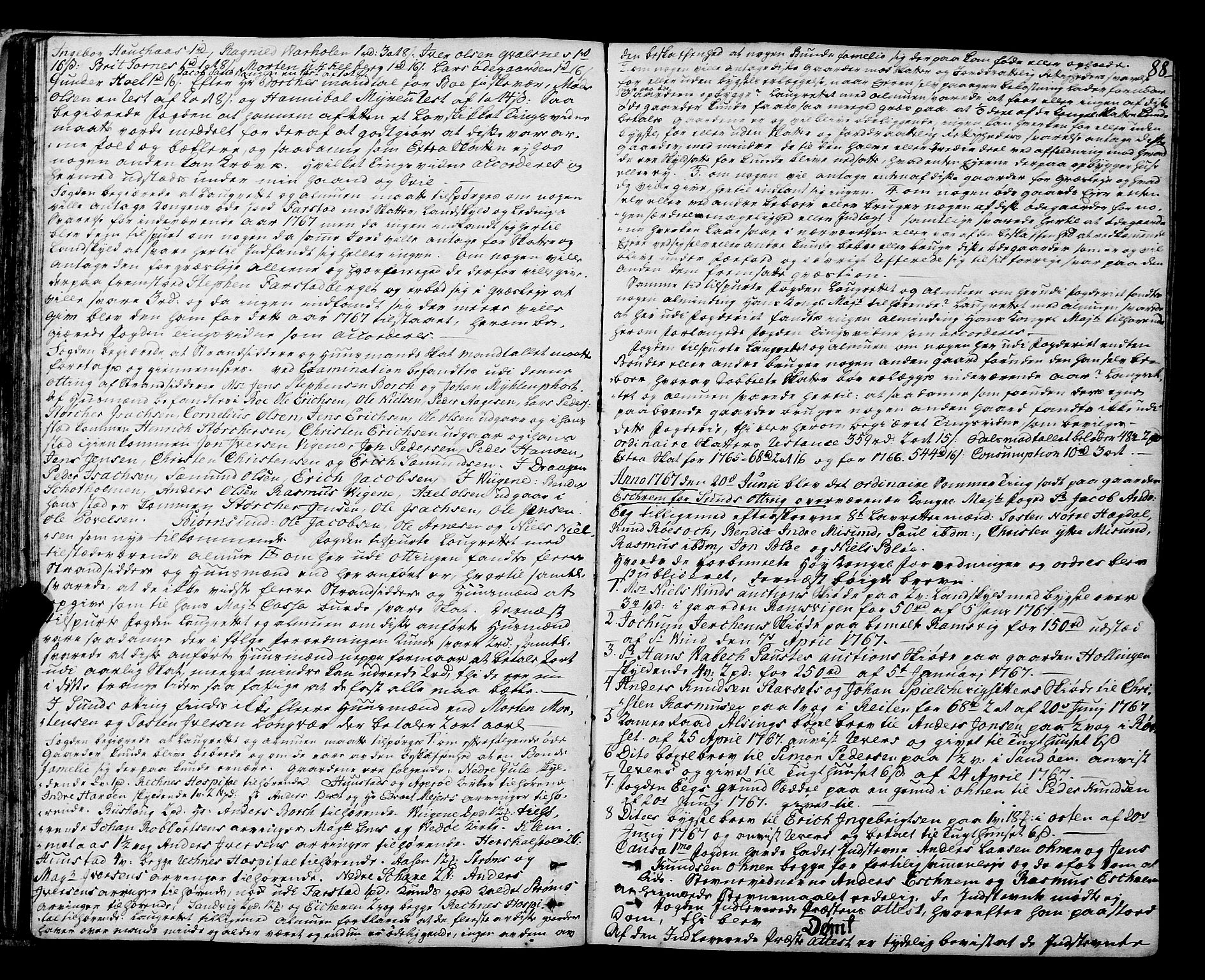 Romsdal sorenskriveri, SAT/A-4149/1/1/1A/L0015: Tingbok, 1765-1775, s. 87b-88a