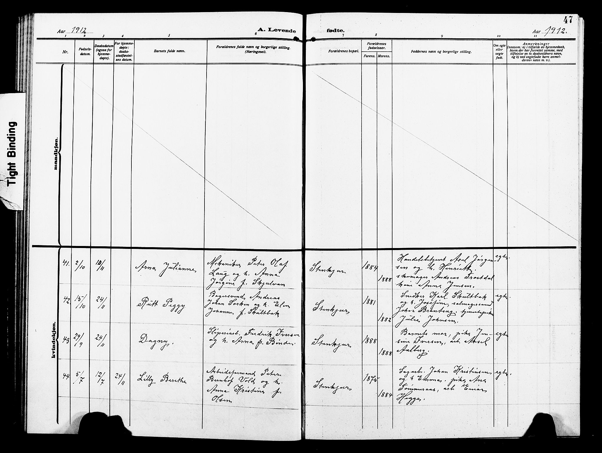 Ministerialprotokoller, klokkerbøker og fødselsregistre - Nord-Trøndelag, AV/SAT-A-1458/739/L0376: Klokkerbok nr. 739C04, 1908-1917, s. 47