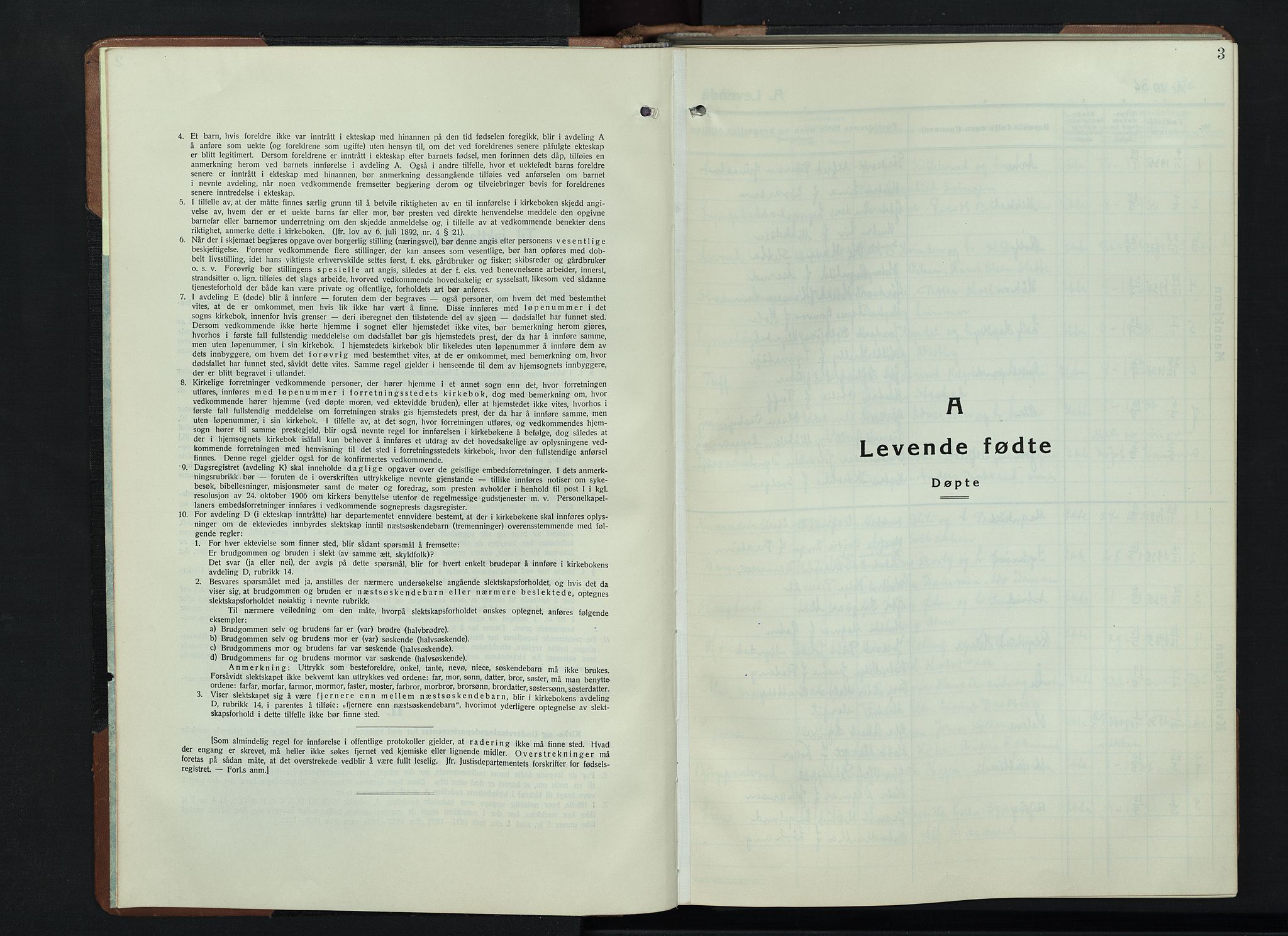 Gran prestekontor, AV/SAH-PREST-112/H/Ha/Hab/L0009: Klokkerbok nr. 9, 1933-1950, s. 3