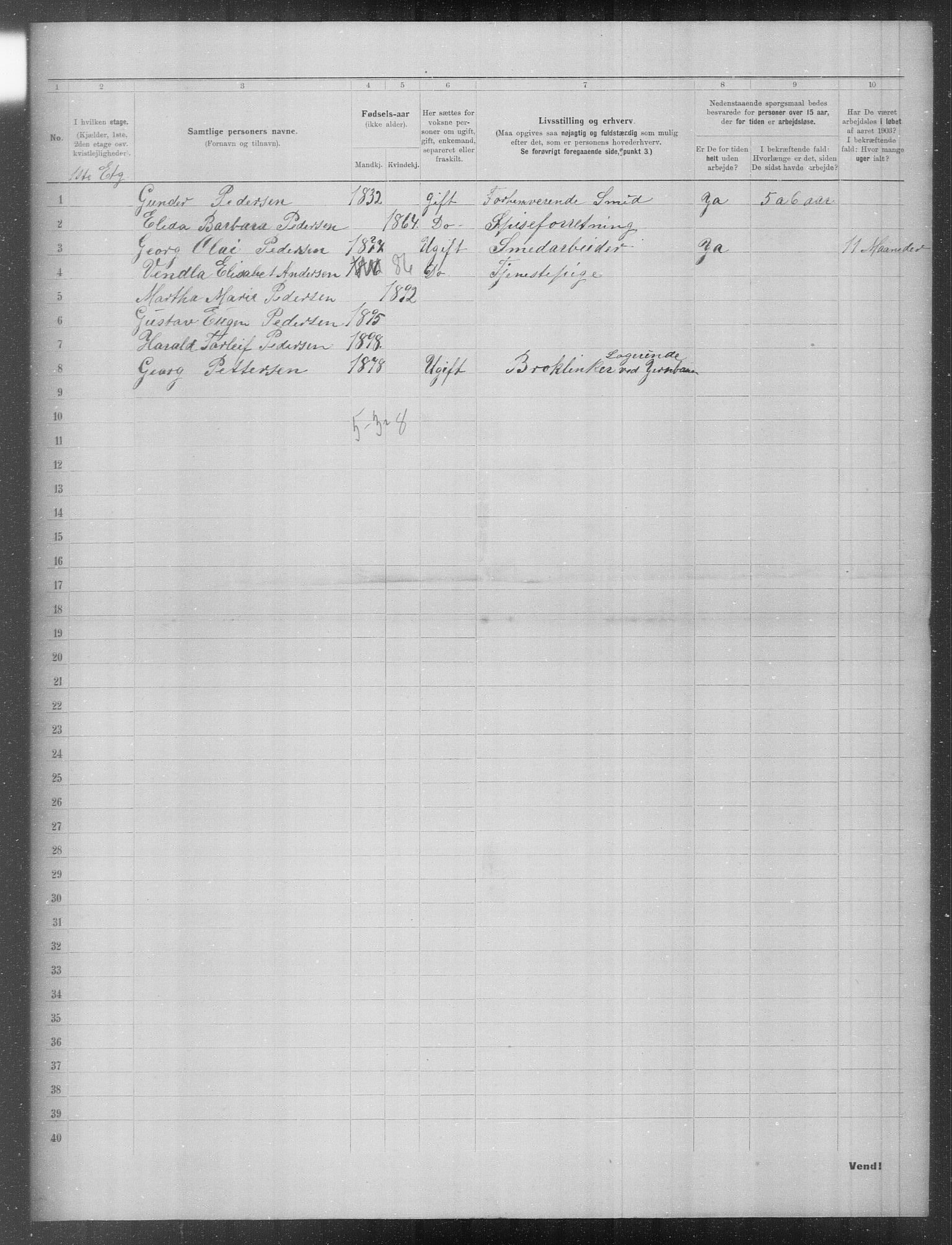 OBA, Kommunal folketelling 31.12.1903 for Kristiania kjøpstad, 1903, s. 14452