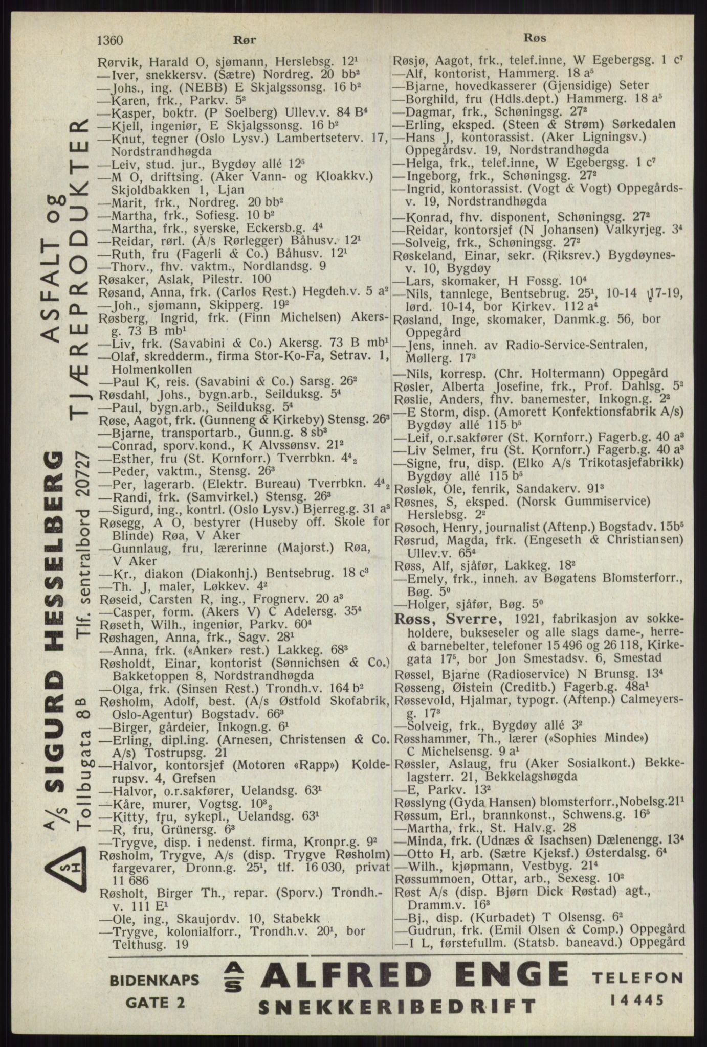 Kristiania/Oslo adressebok, PUBL/-, 1941, s. 1360