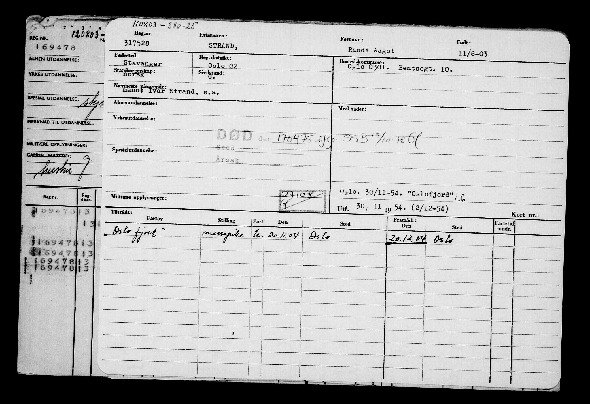 Direktoratet for sjømenn, AV/RA-S-3545/G/Gb/L0050: Hovedkort, 1903, s. 119