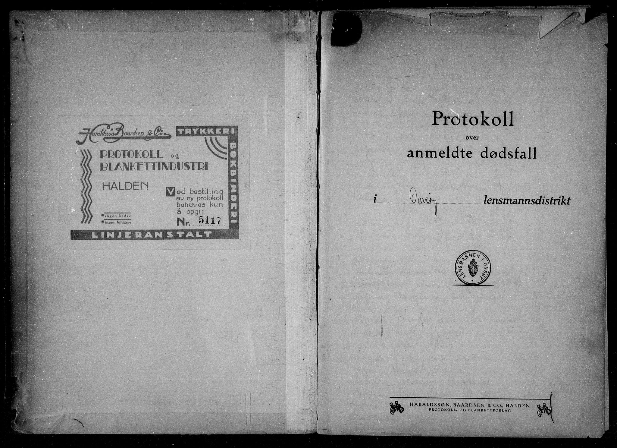 Onsøy lensmannskontor, SAO/A-10007/H/Ha/L0007: Dødsfallsprotokoll, 1940-1947