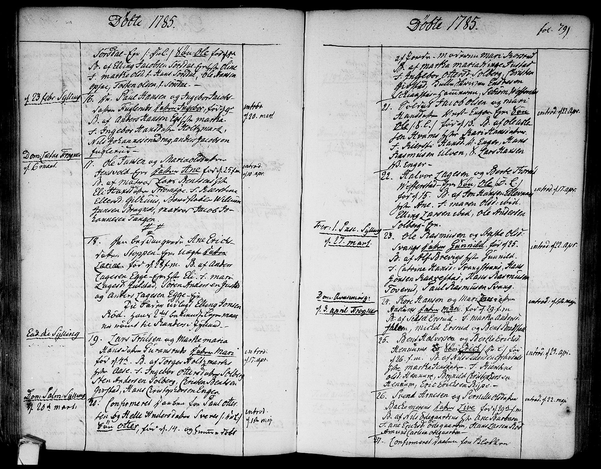 Lier kirkebøker, AV/SAKO-A-230/F/Fa/L0006: Ministerialbok nr. I 6, 1777-1794, s. 79
