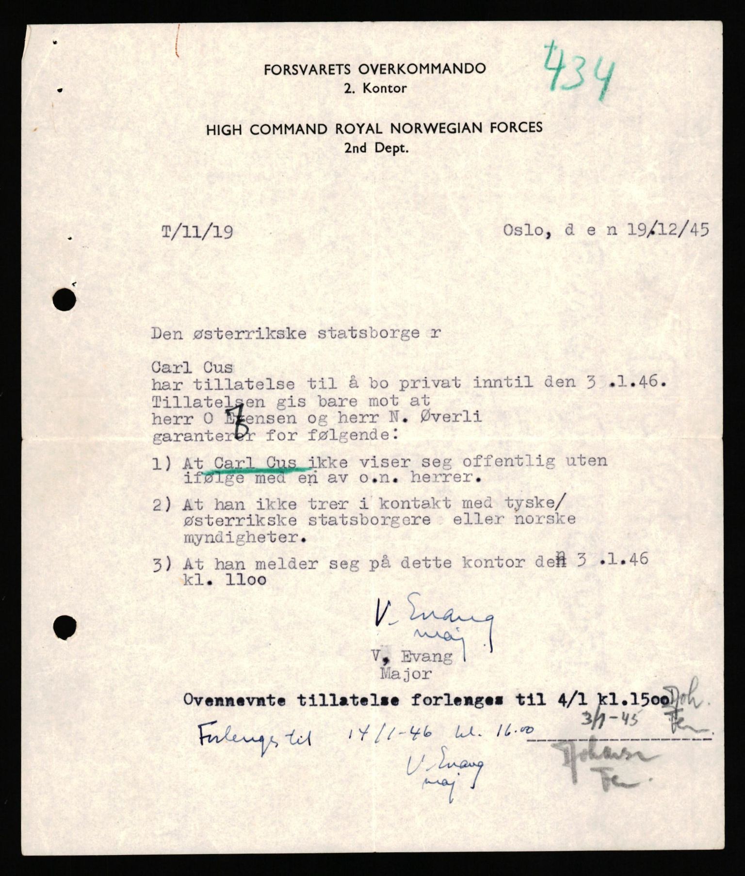 Forsvaret, Forsvarets overkommando II, AV/RA-RAFA-3915/D/Db/L0038: CI Questionaires. Tyske okkupasjonsstyrker i Norge. Østerrikere., 1945-1946, s. 213