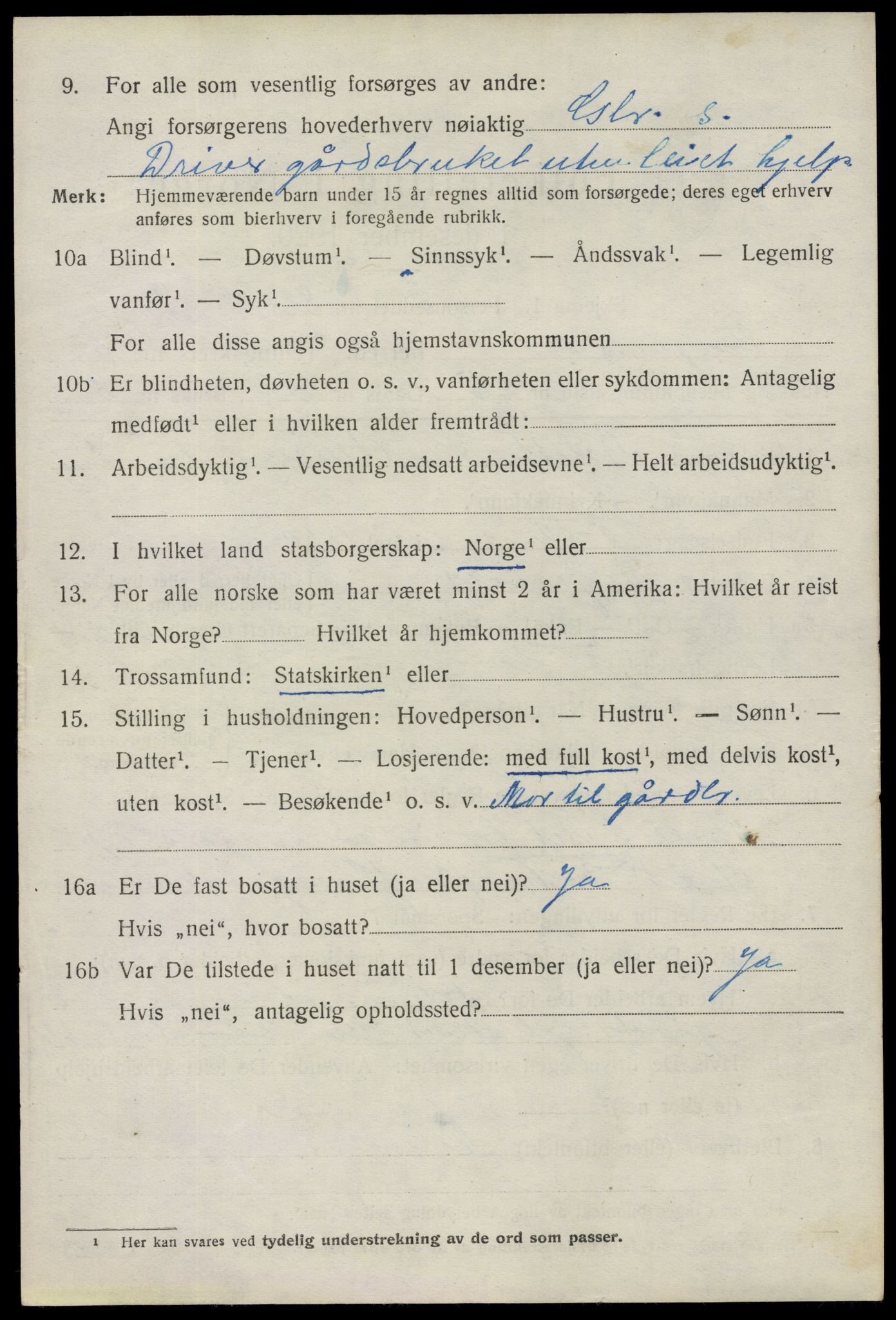SAO, Folketelling 1920 for 0129 Degernes herred, 1920, s. 3073