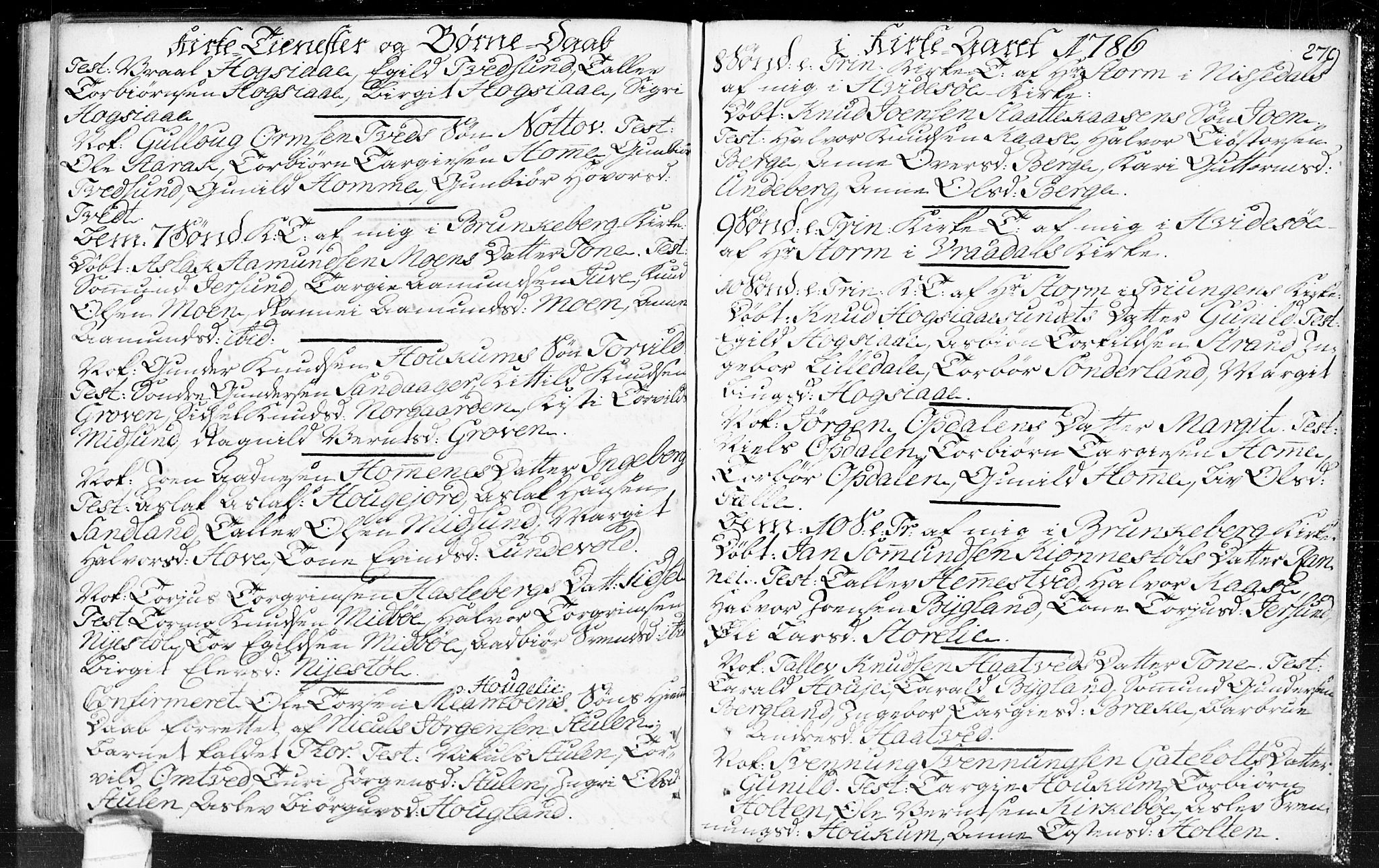 Kviteseid kirkebøker, SAKO/A-276/F/Fa/L0002: Ministerialbok nr. I 2, 1773-1786, s. 279
