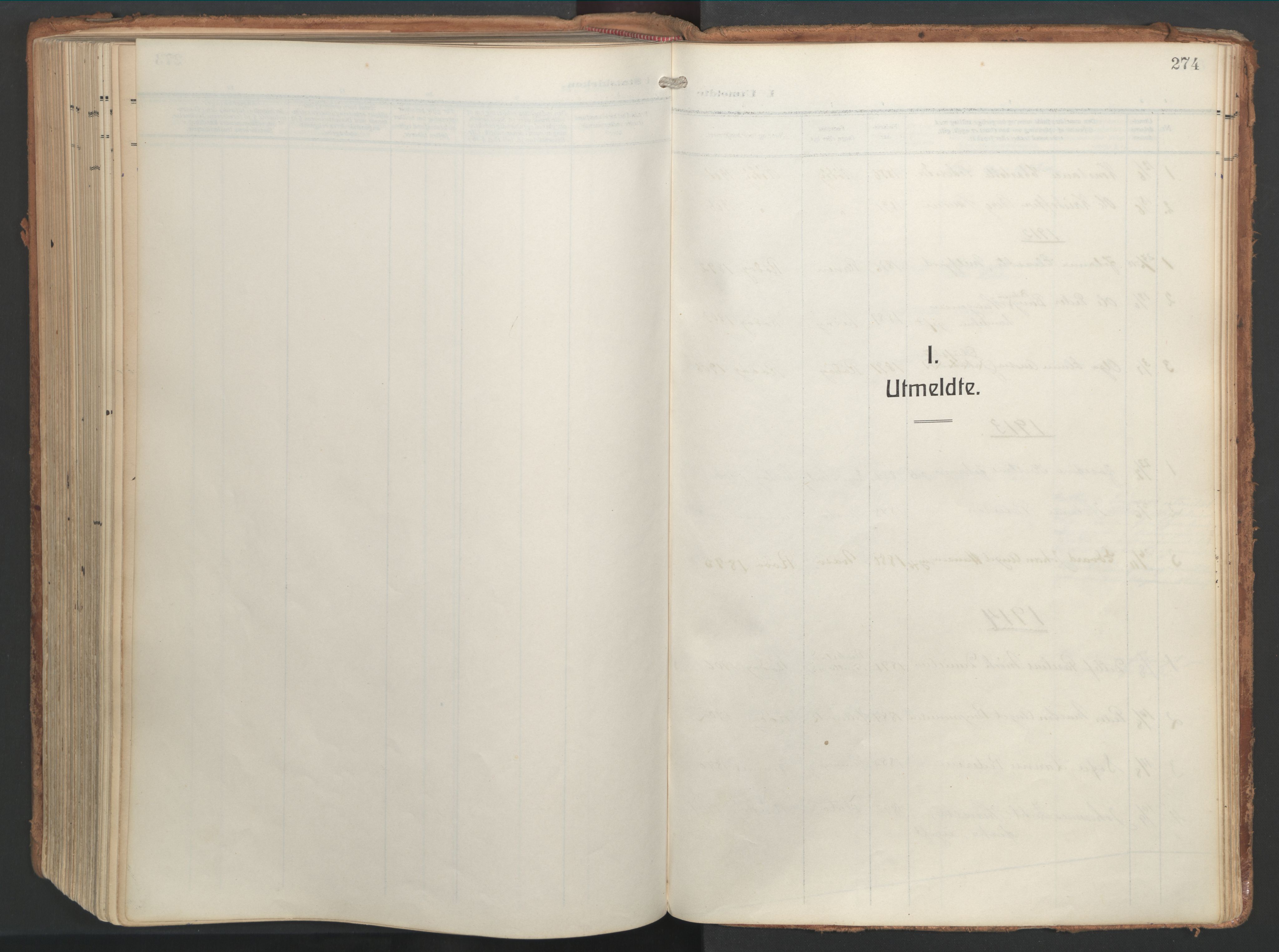 Ministerialprotokoller, klokkerbøker og fødselsregistre - Nordland, AV/SAT-A-1459/841/L0614: Ministerialbok nr. 841A17, 1911-1925, s. 274