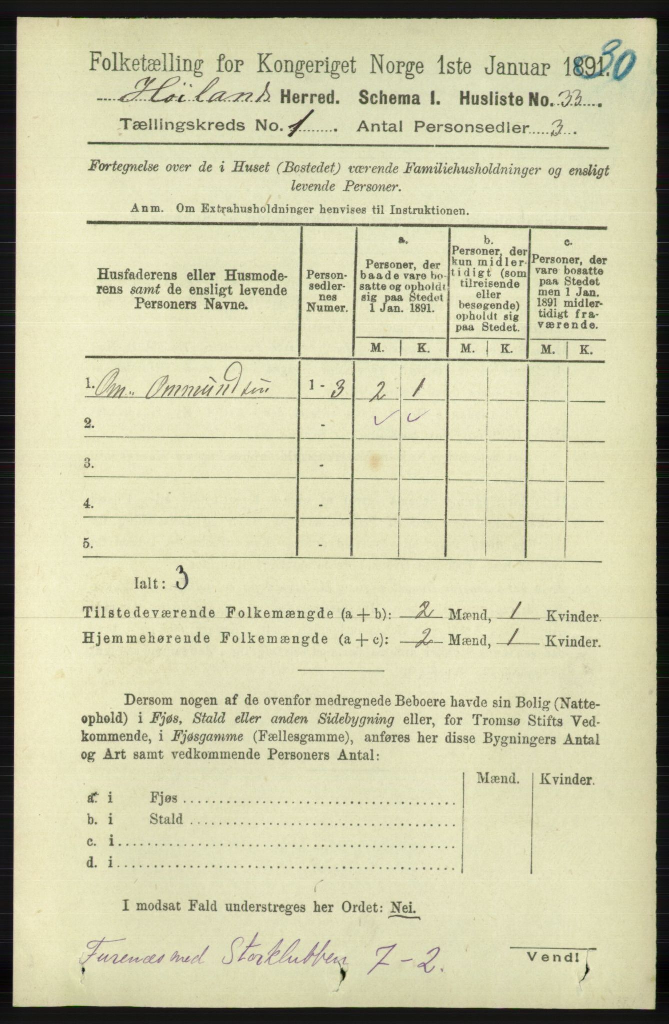 RA, Folketelling 1891 for 1123 Høyland herred, 1891, s. 60