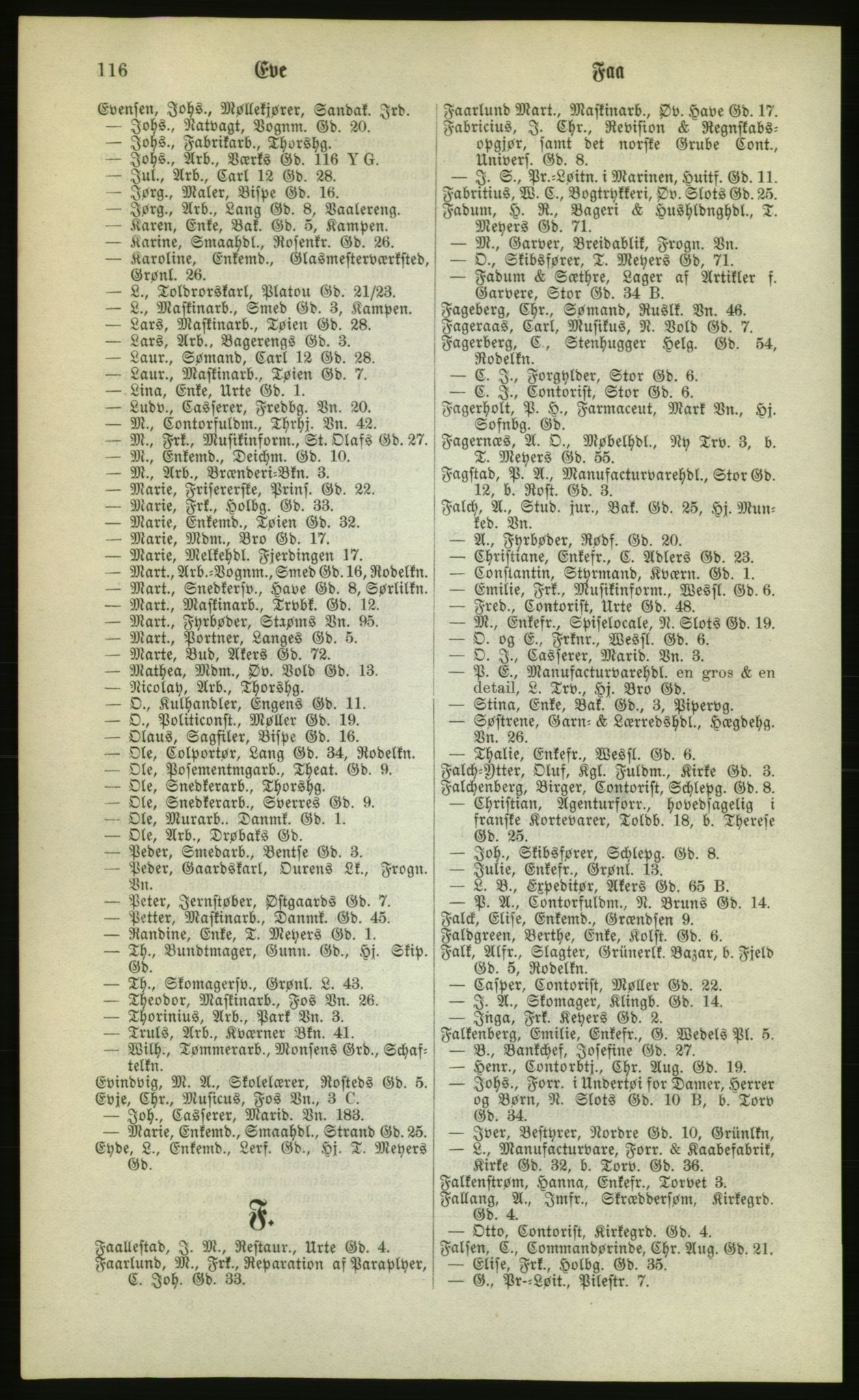 Kristiania/Oslo adressebok, PUBL/-, 1880, s. 116