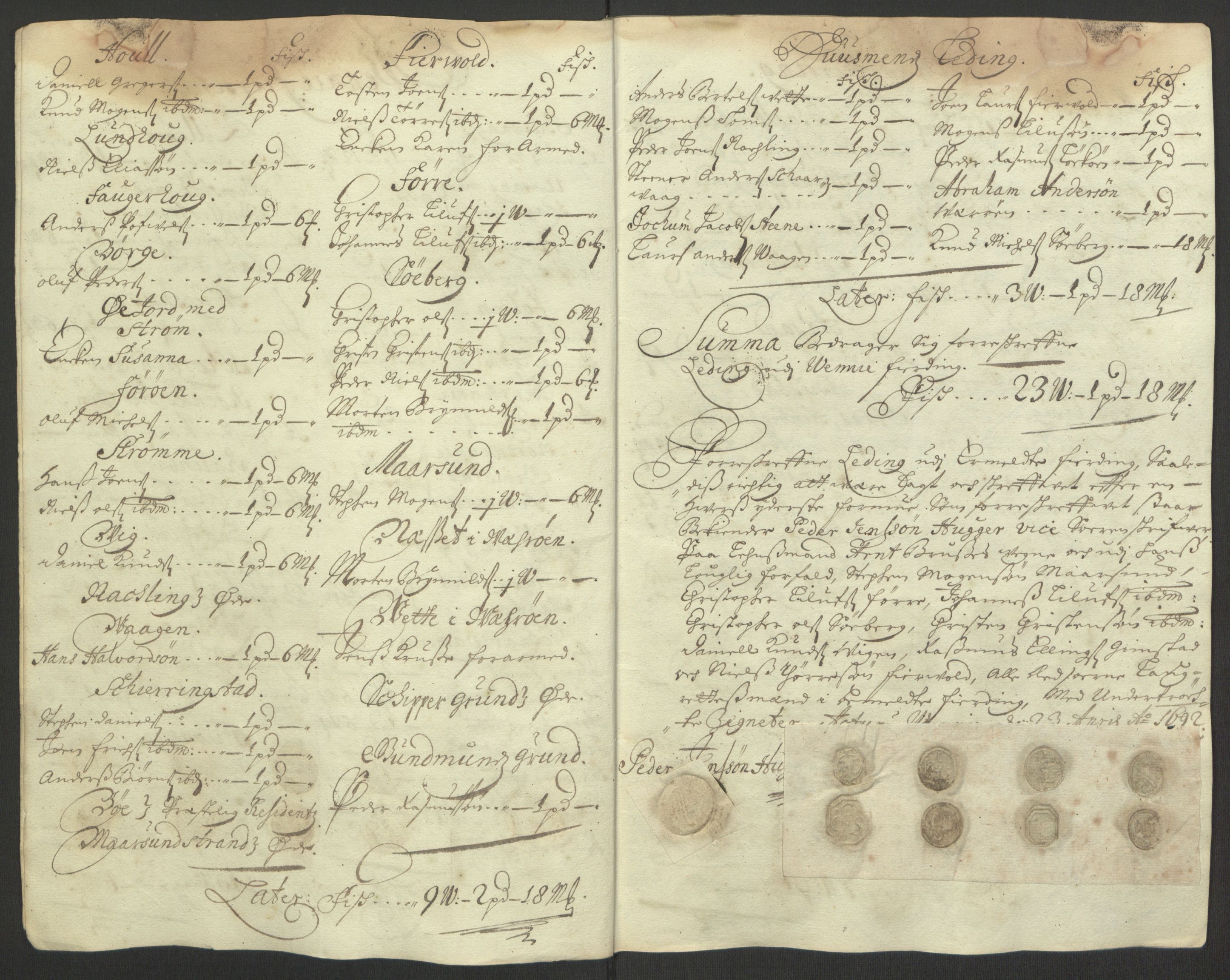 Rentekammeret inntil 1814, Reviderte regnskaper, Fogderegnskap, RA/EA-4092/R67/L4676: Fogderegnskap Vesterålen, Andenes og Lofoten, 1691-1693, s. 140