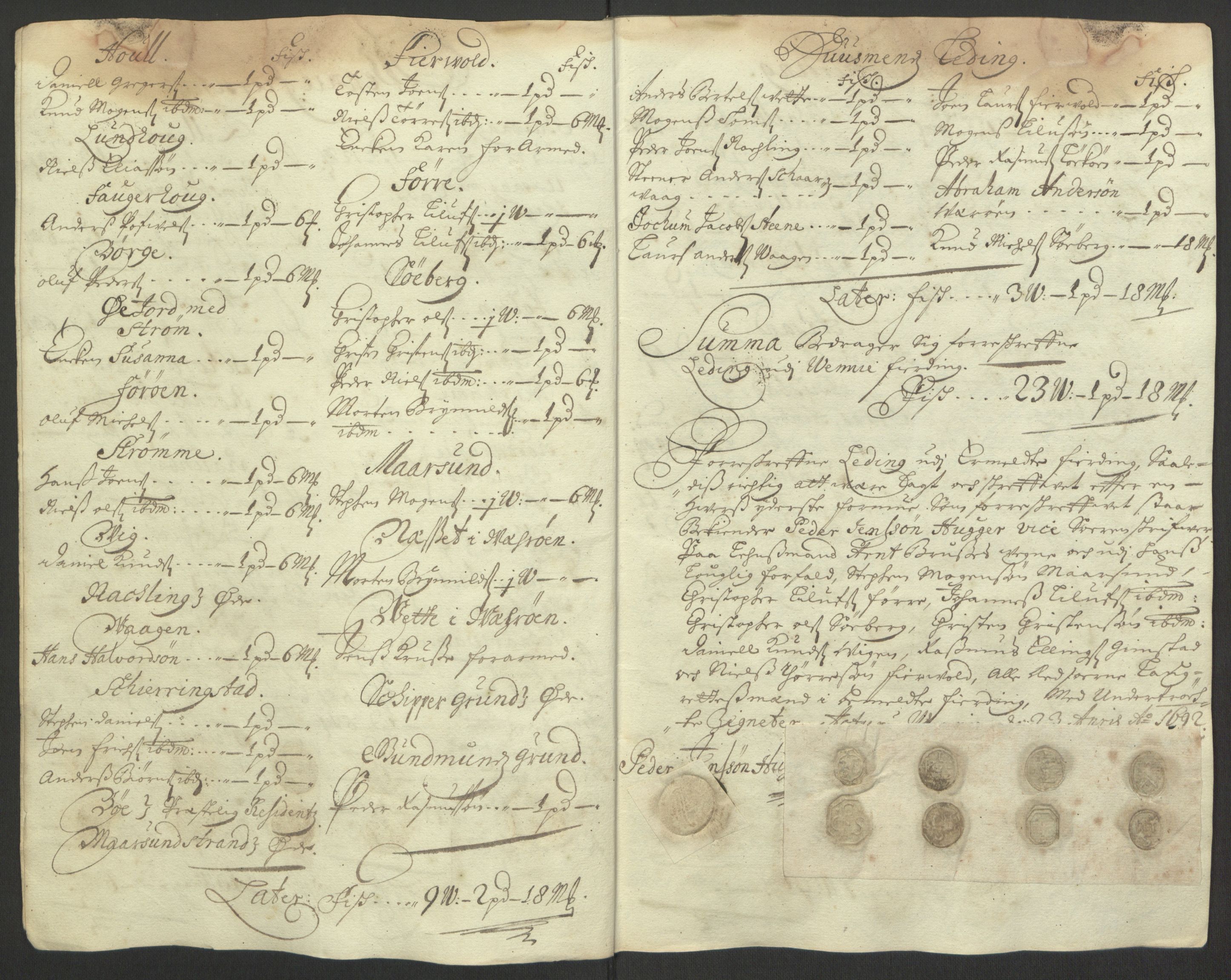 Rentekammeret inntil 1814, Reviderte regnskaper, Fogderegnskap, AV/RA-EA-4092/R67/L4676: Fogderegnskap Vesterålen, Andenes og Lofoten, 1691-1693, s. 140