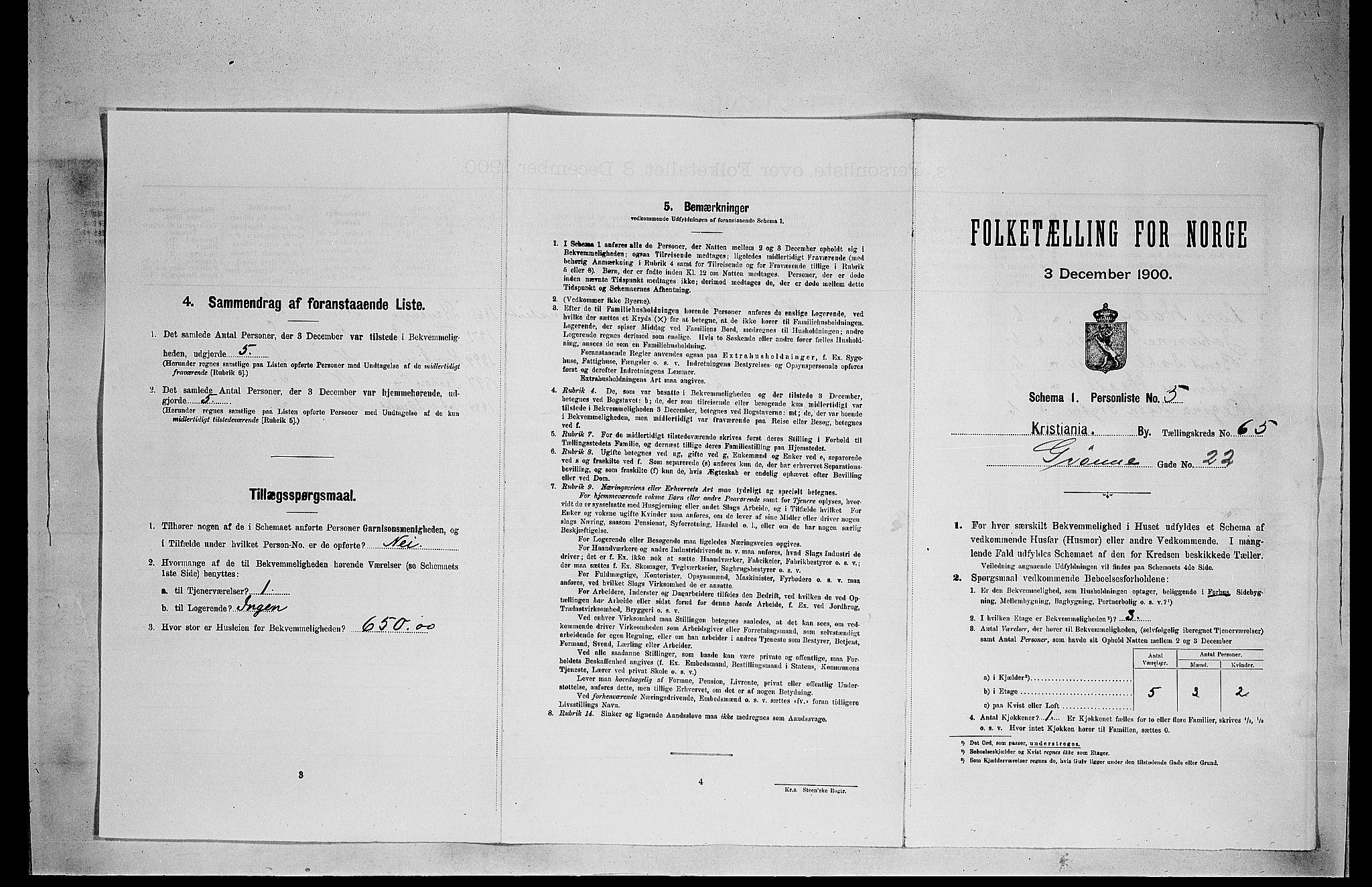 SAO, Folketelling 1900 for 0301 Kristiania kjøpstad, 1900, s. 30639