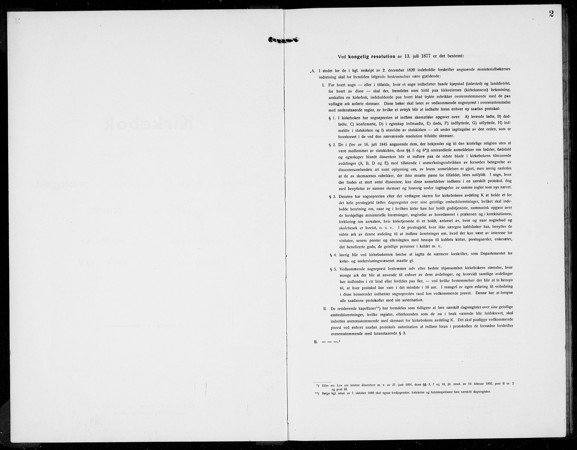 Hof kirkebøker, SAKO/A-64/G/Gb/L0004: Klokkerbok nr. II 4, 1917-1934, s. 2
