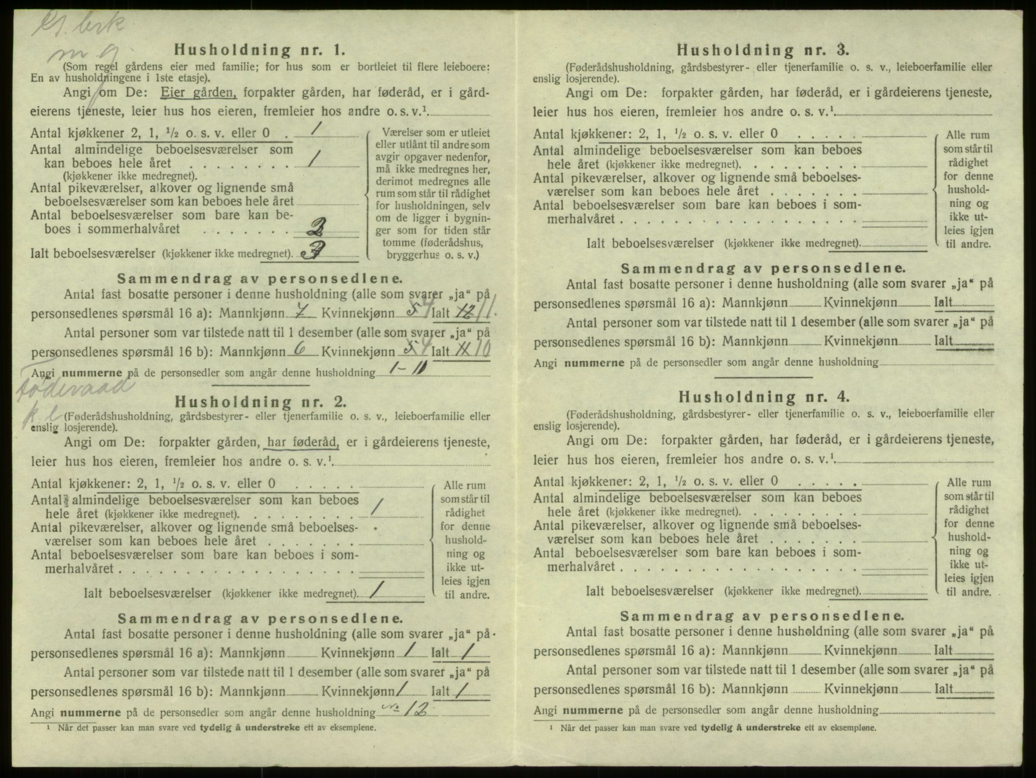 SAB, Folketelling 1920 for 1441 Selje herred, 1920, s. 1070