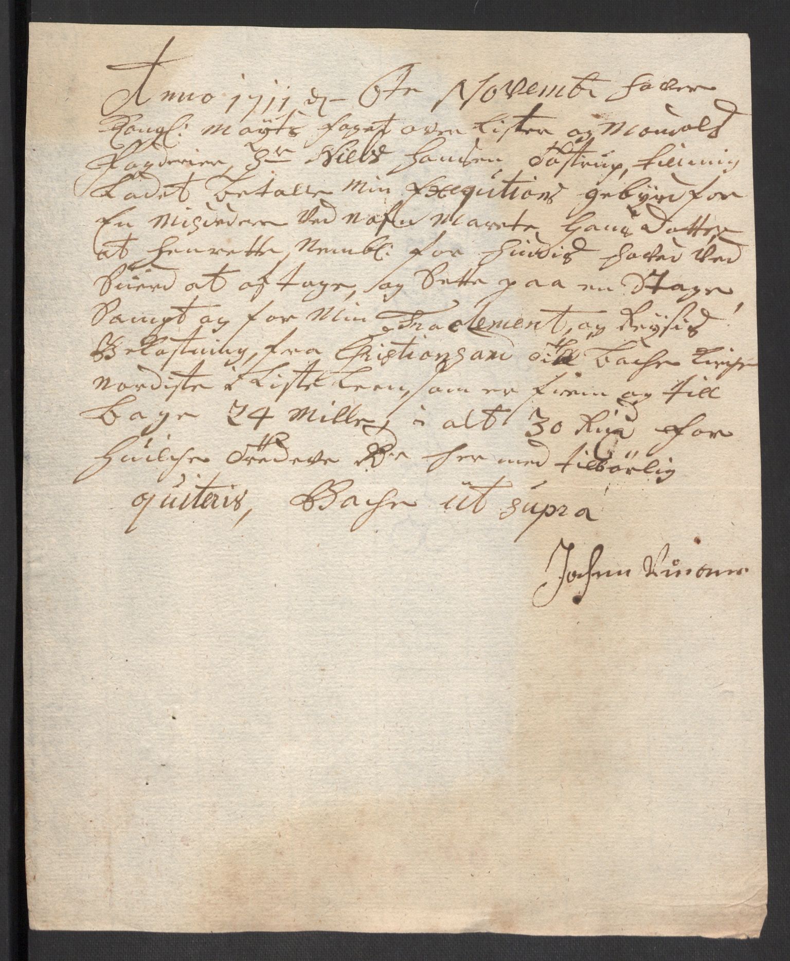 Rentekammeret inntil 1814, Reviderte regnskaper, Fogderegnskap, AV/RA-EA-4092/R43/L2554: Fogderegnskap Lista og Mandal, 1711, s. 246