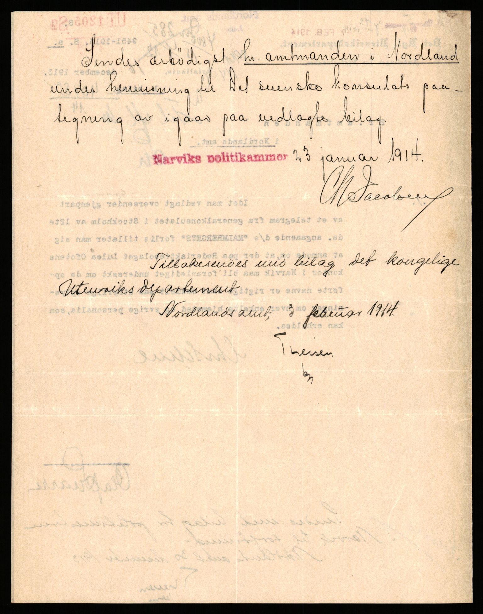 Handelsdepartementet, Sjøfartsavdelingen, 1. sjømannskontor, AV/RA-S-1405/D/Dm/L0010: Forliste skip Lar - Min, 1906-1920, s. 628