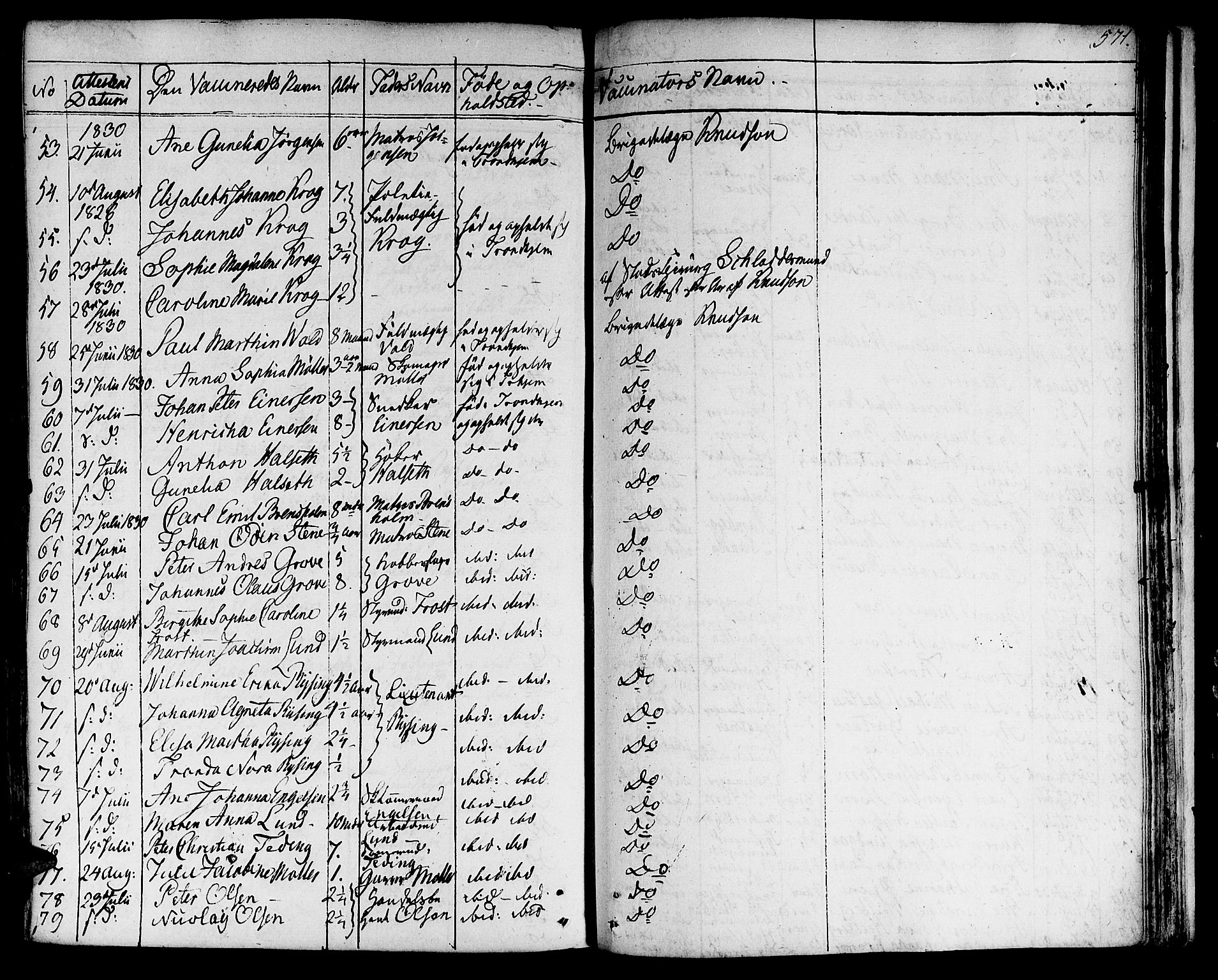 Ministerialprotokoller, klokkerbøker og fødselsregistre - Sør-Trøndelag, SAT/A-1456/601/L0045: Ministerialbok nr. 601A13, 1821-1831, s. 571