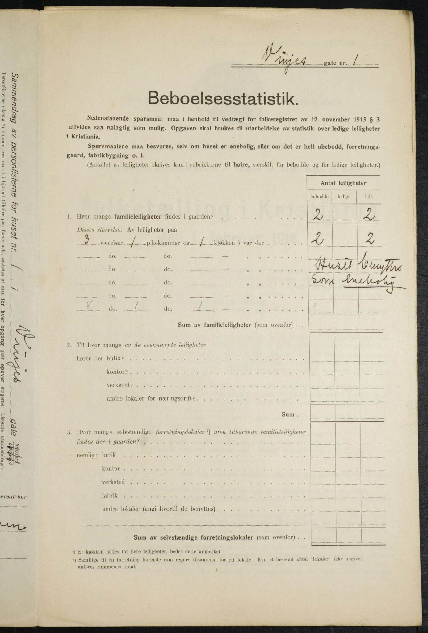 OBA, Kommunal folketelling 1.2.1916 for Kristiania, 1916, s. 127390