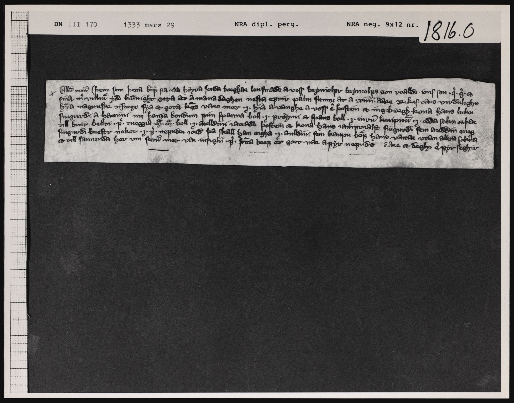 Riksarkivets diplomsamling, AV/RA-EA-5965/F01/F01a/L0029: Dokumenter, 1333, s. 5