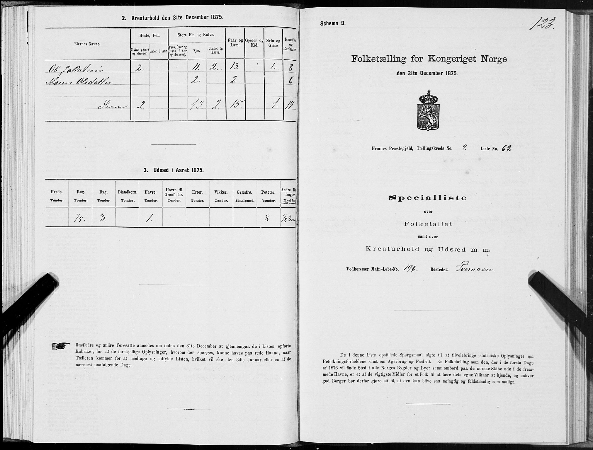 SAT, Folketelling 1875 for 1832P Hemnes prestegjeld, 1875, s. 4123