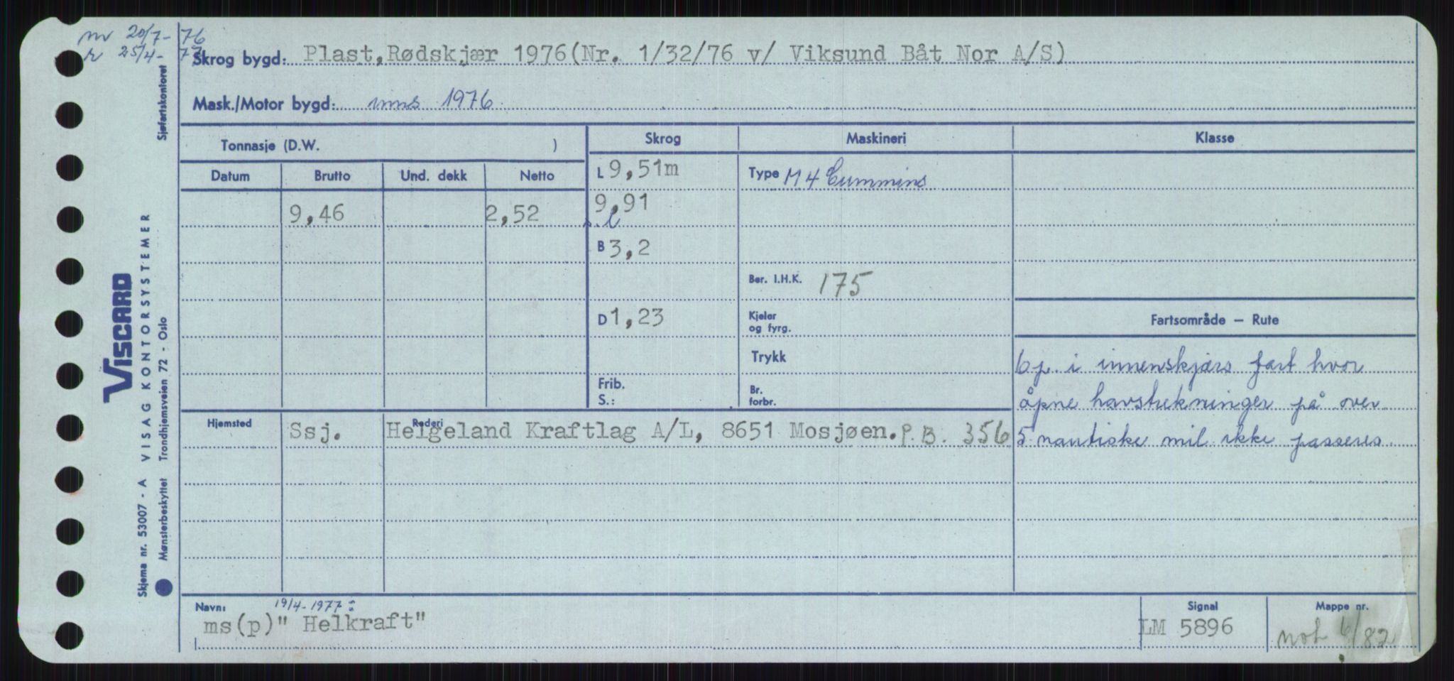 Sjøfartsdirektoratet med forløpere, Skipsmålingen, AV/RA-S-1627/H/Ha/L0002/0002: Fartøy, Eik-Hill / Fartøy, G-Hill, s. 815