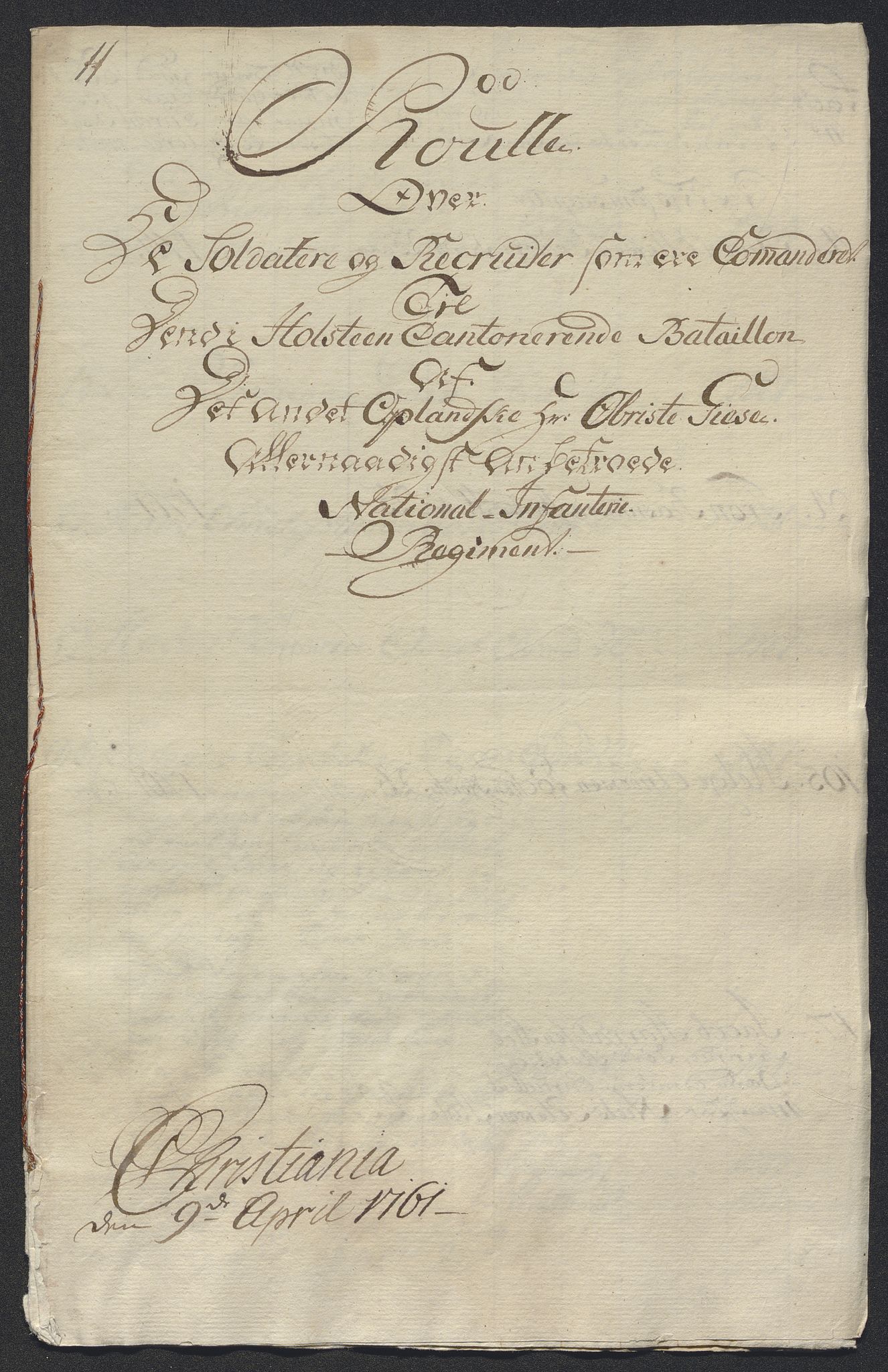 Kommanderende general (KG I) med Det norske krigsdirektorium, AV/RA-EA-5419/E/Ec/L0021: Ruller over nedkommanderte mannskap, 1758-1762, s. 559