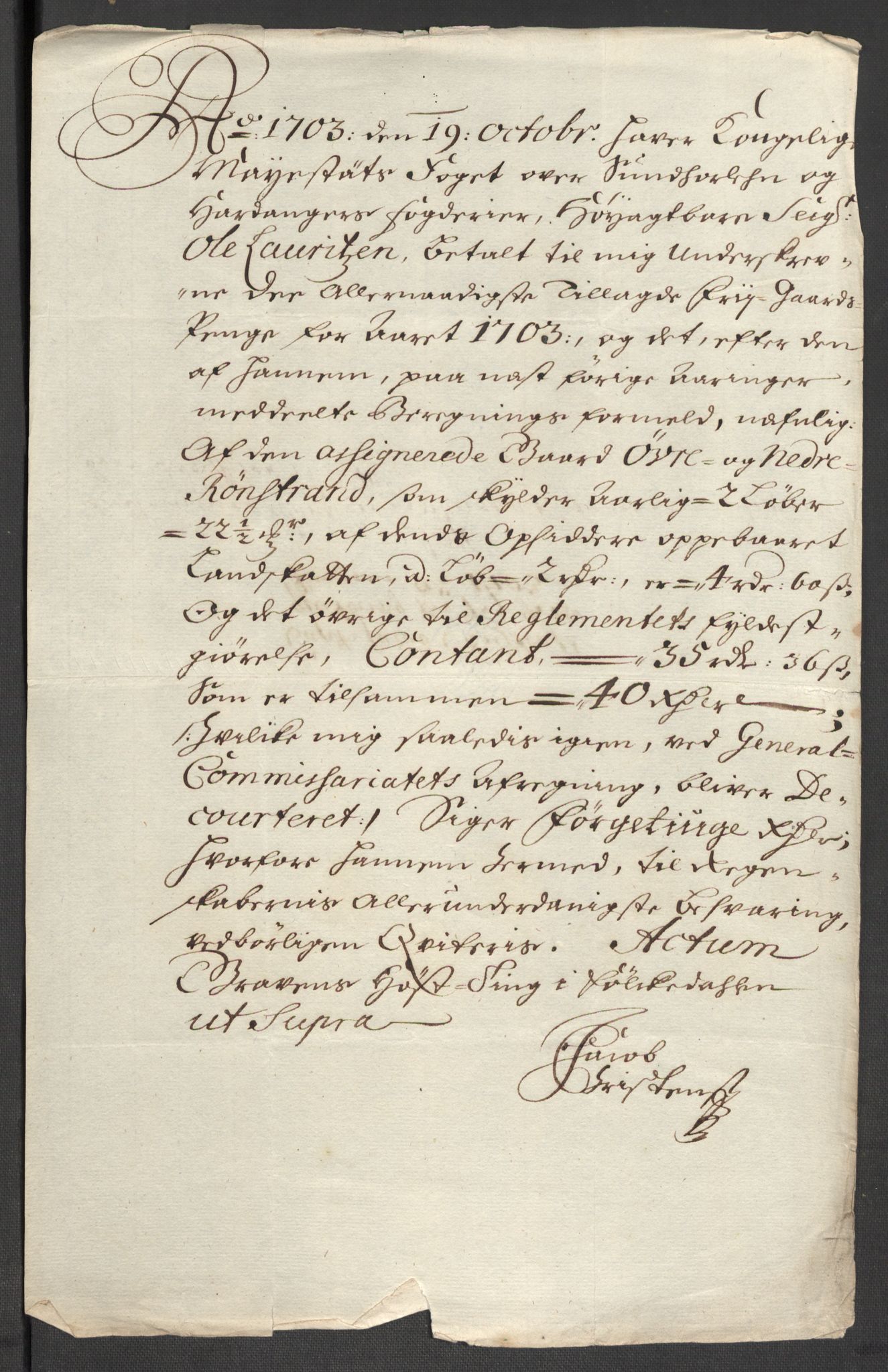 Rentekammeret inntil 1814, Reviderte regnskaper, Fogderegnskap, RA/EA-4092/R48/L2981: Fogderegnskap Sunnhordland og Hardanger, 1703, s. 243