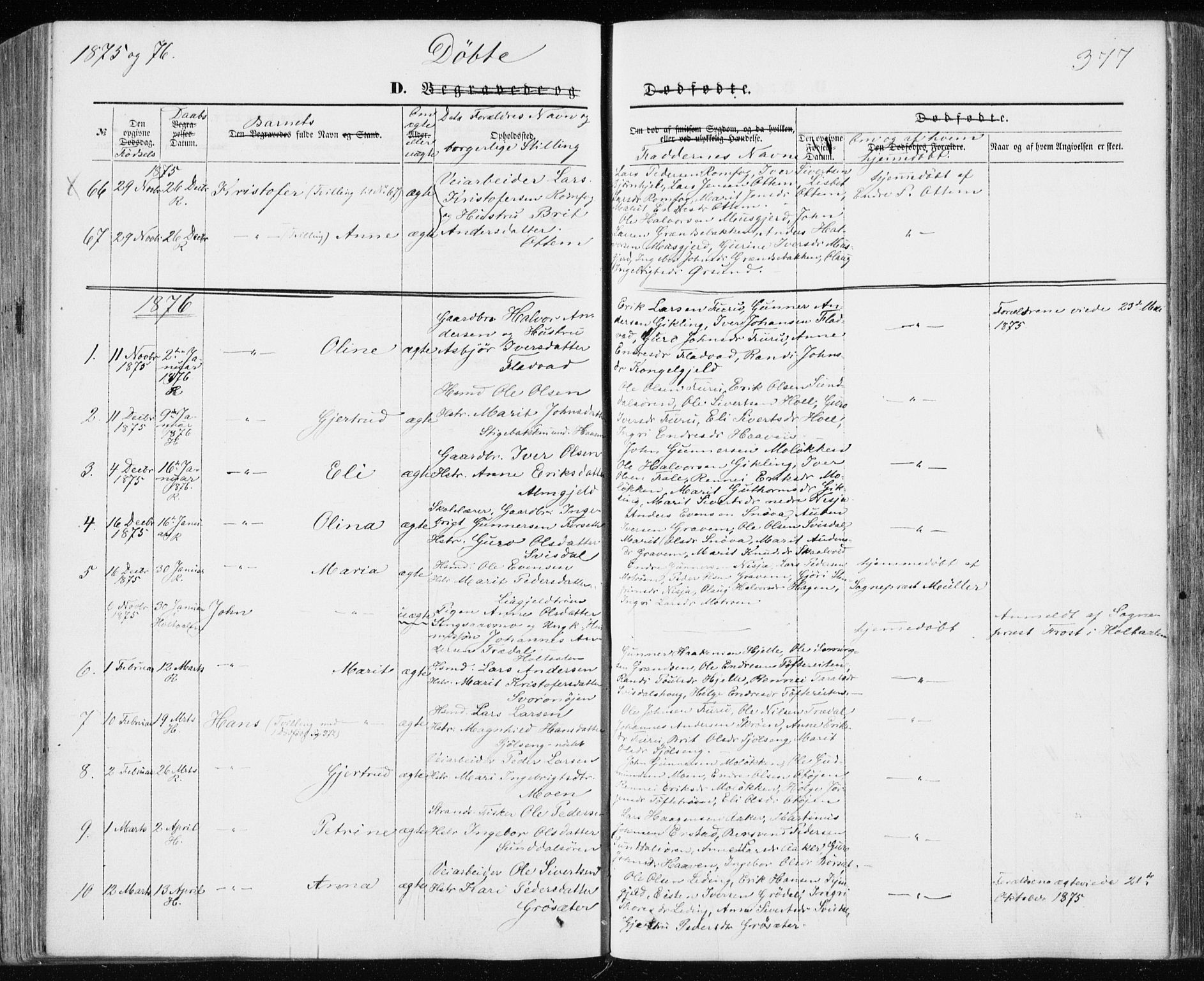 Ministerialprotokoller, klokkerbøker og fødselsregistre - Møre og Romsdal, SAT/A-1454/590/L1013: Ministerialbok nr. 590A05, 1847-1877, s. 377