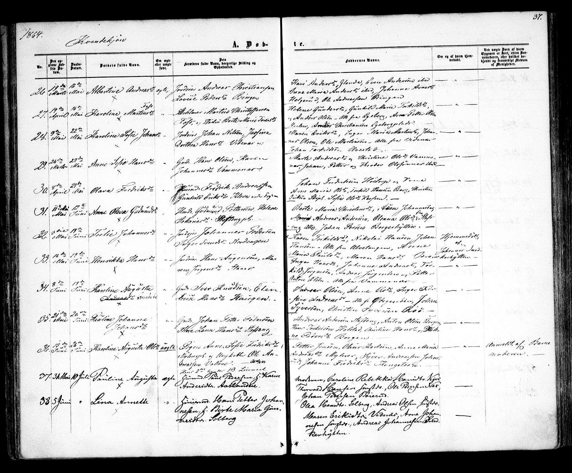 Skiptvet prestekontor Kirkebøker, AV/SAO-A-20009/F/Fa/L0007: Ministerialbok nr. 7, 1861-1866, s. 37