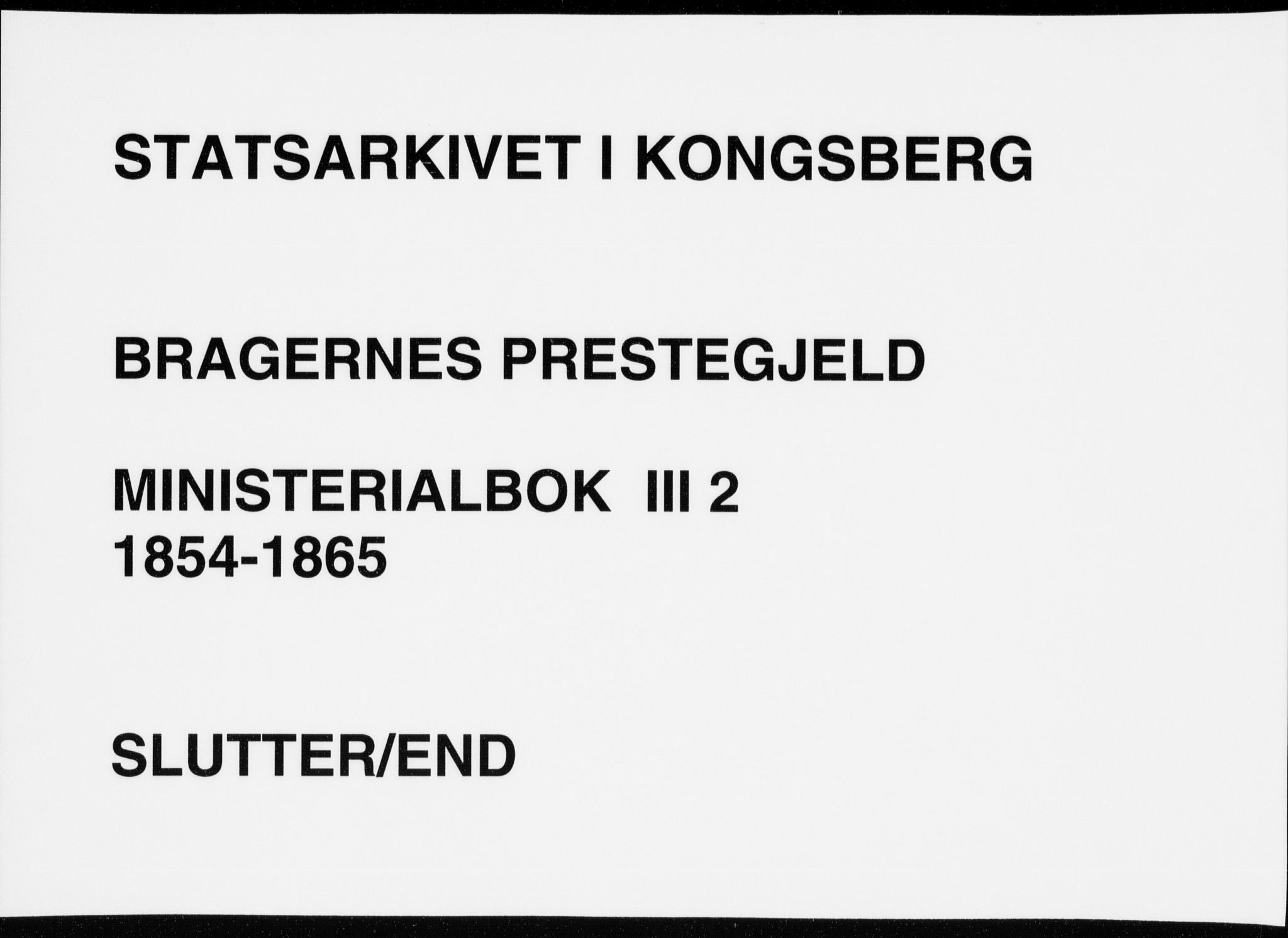 Bragernes kirkebøker, AV/SAKO-A-6/F/Fc/L0002: Ministerialbok nr. III 2, 1854-1865