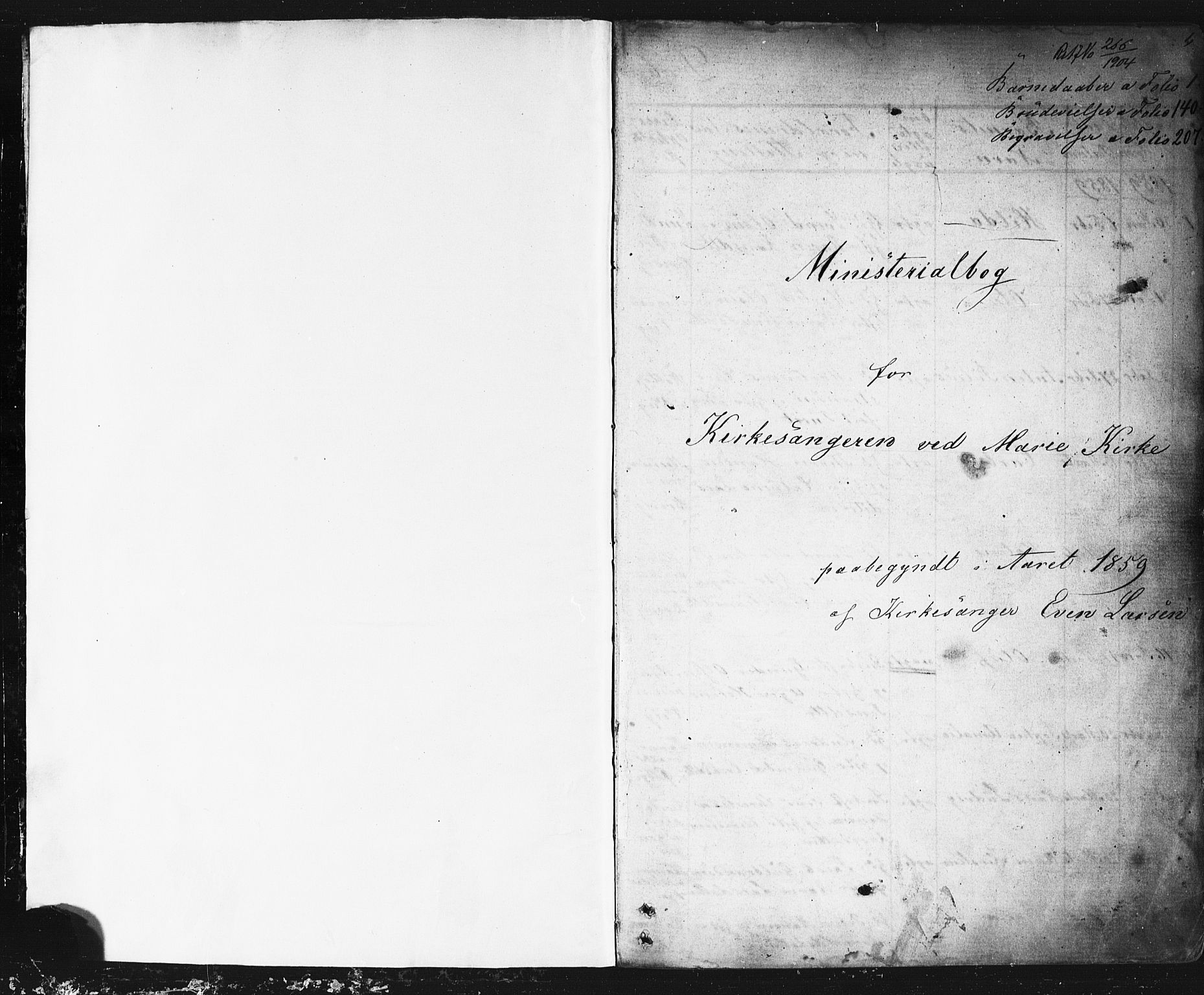 Enebakk prestekontor Kirkebøker, SAO/A-10171c/G/Gb/L0001: Klokkerbok nr. II 1, 1859-1890, s. 1