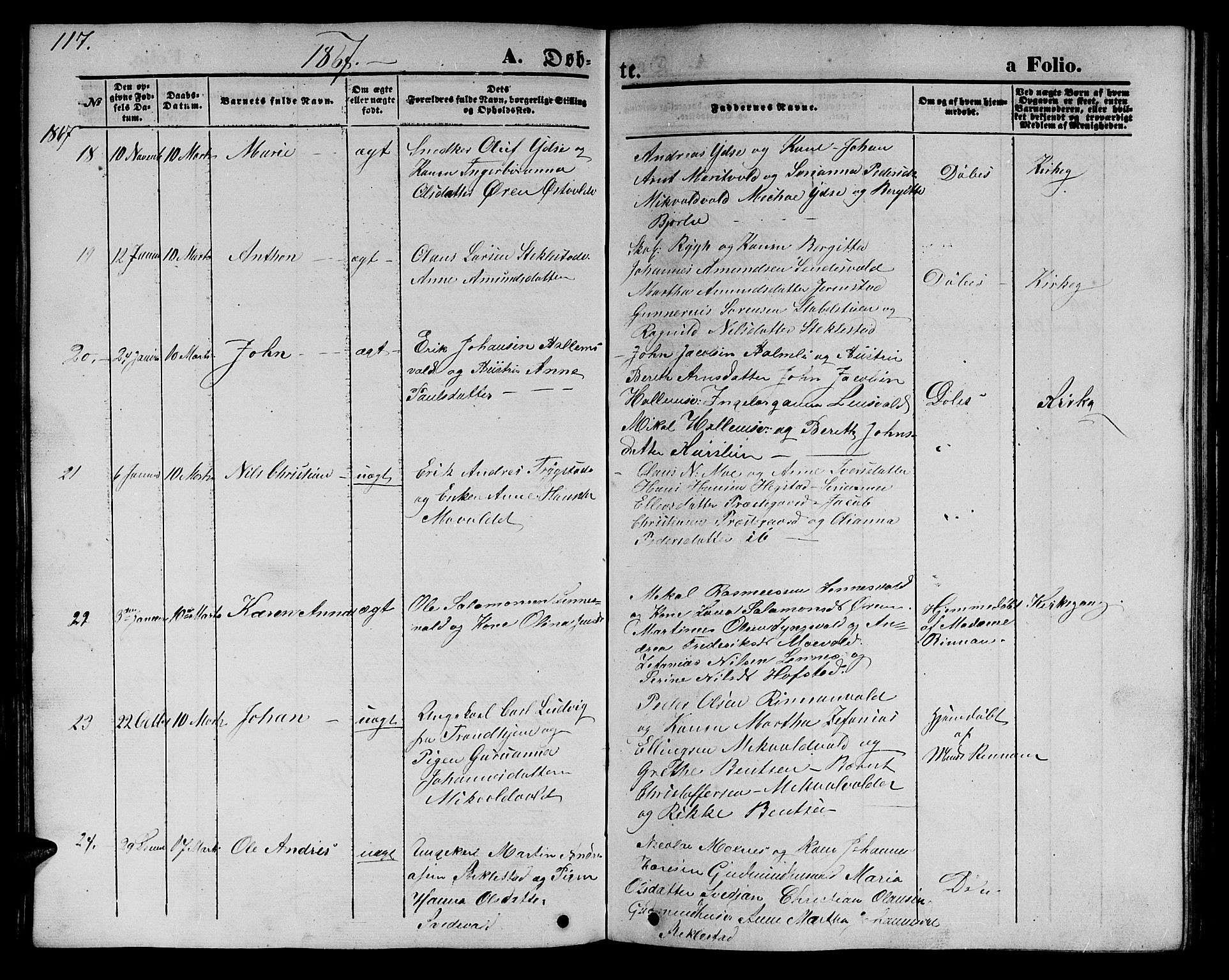 Ministerialprotokoller, klokkerbøker og fødselsregistre - Nord-Trøndelag, SAT/A-1458/723/L0254: Klokkerbok nr. 723C02, 1858-1868, s. 117